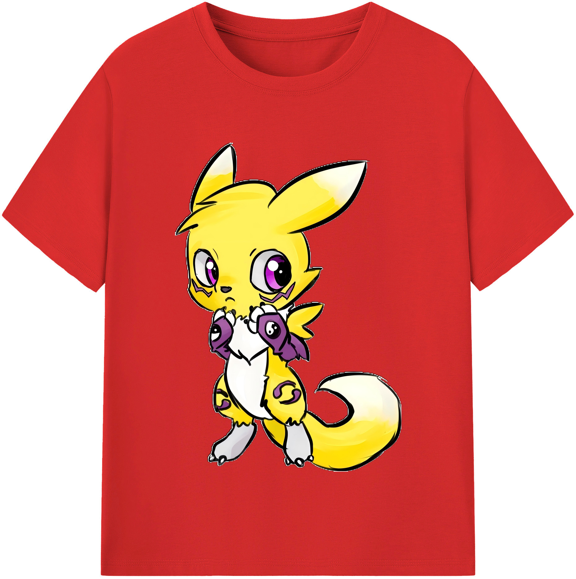 （画像用） Digimon デジタルモンスター/デジモン レディースカジュアルプリントTシャツ（綿100％）