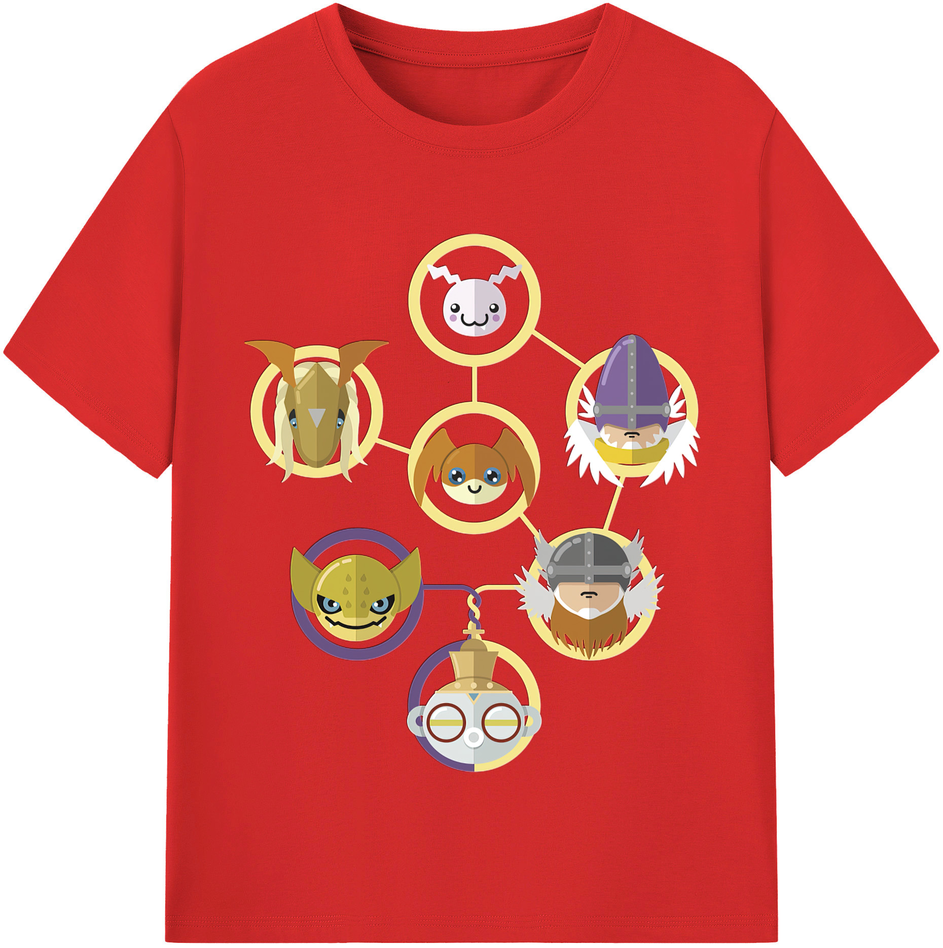 （画像用） Digimon デジタルモンスター/デジモン レディースカジュアルプリントTシャツ（綿100％）