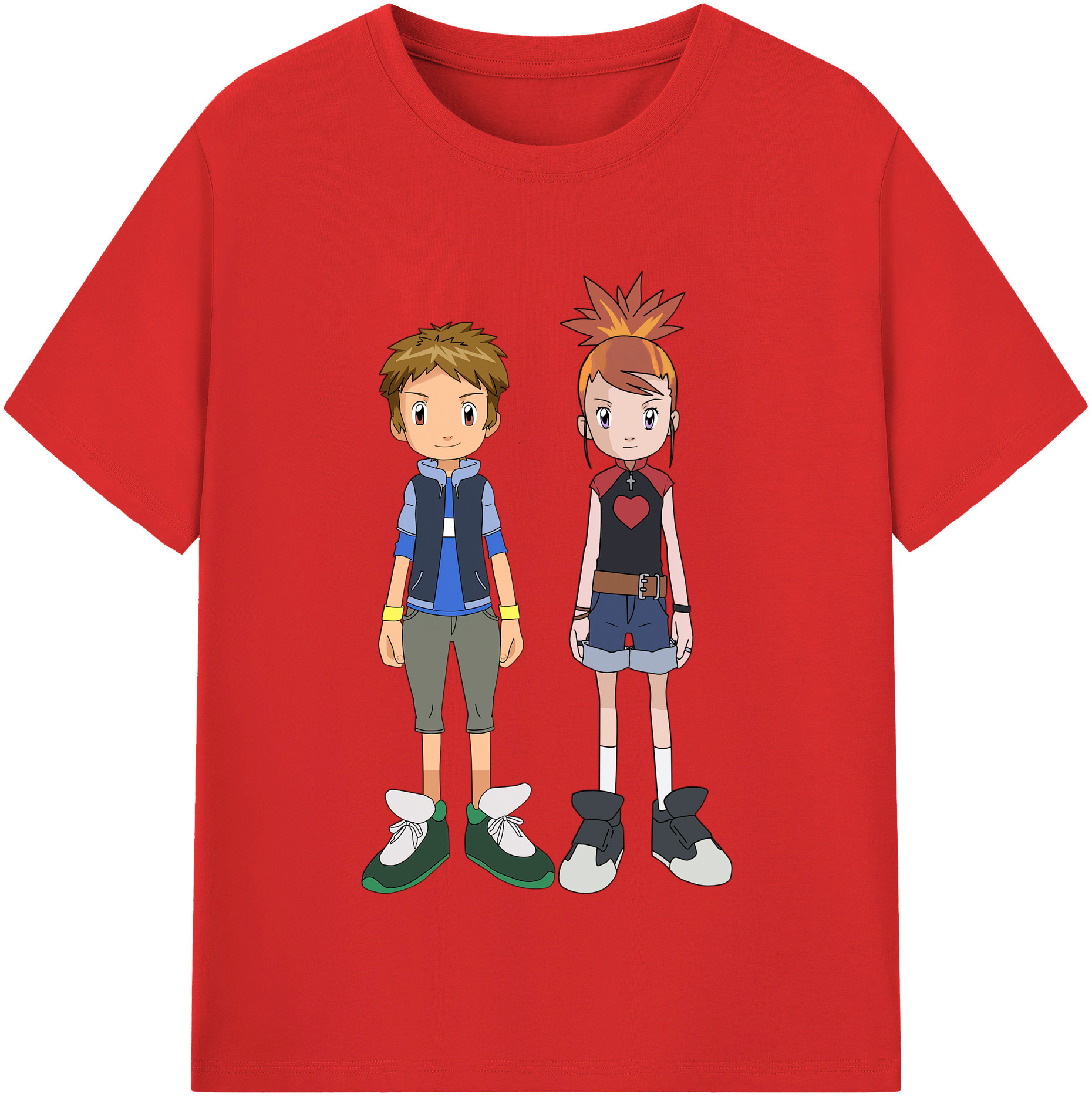 （画像用） Digimon デジタルモンスター/デジモン レディースカジュアルプリントTシャツ（綿100％）