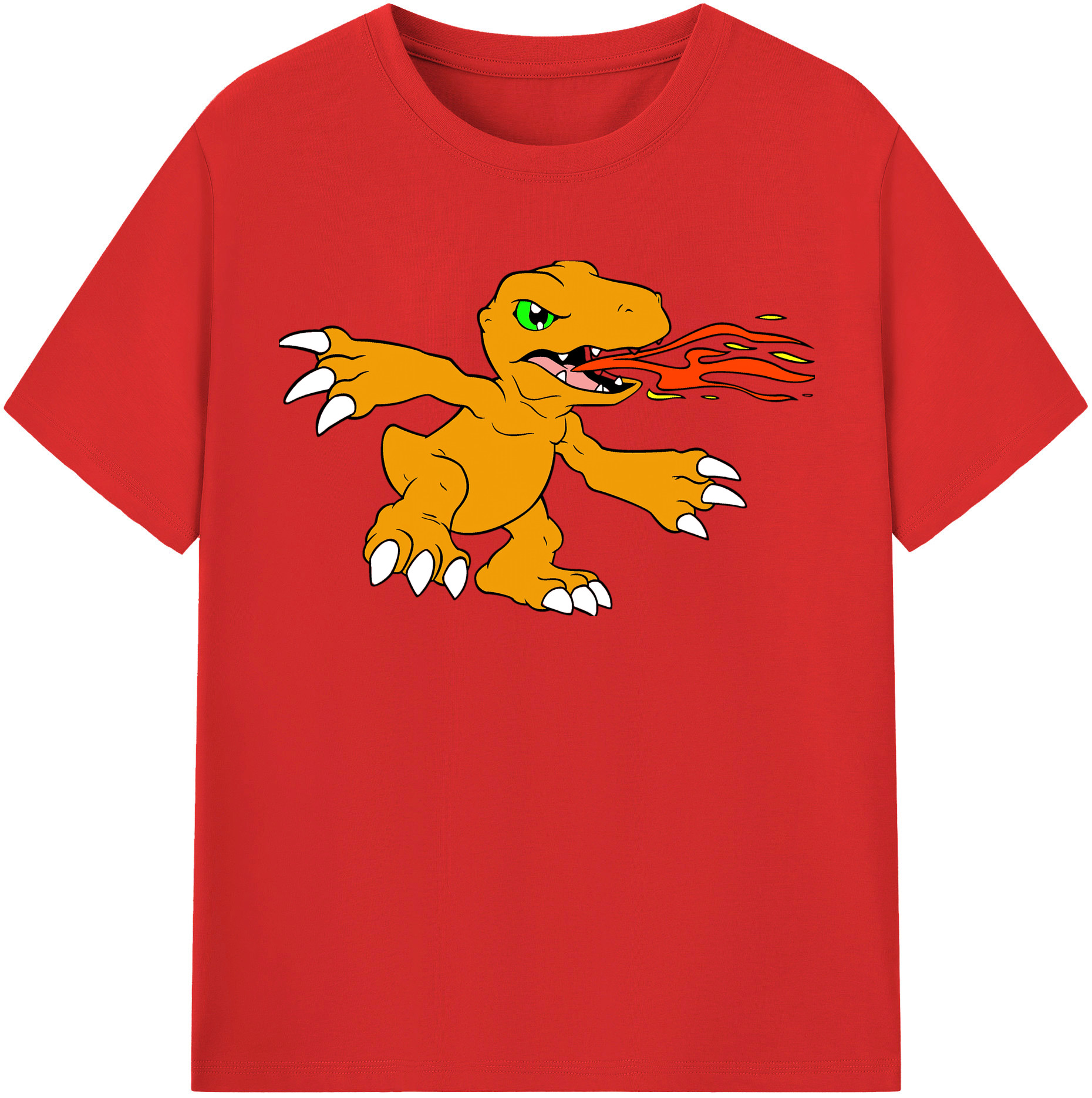 （画像用） Digimon デジタルモンスター/デジモン レディースカジュアルプリントTシャツ（綿100％）