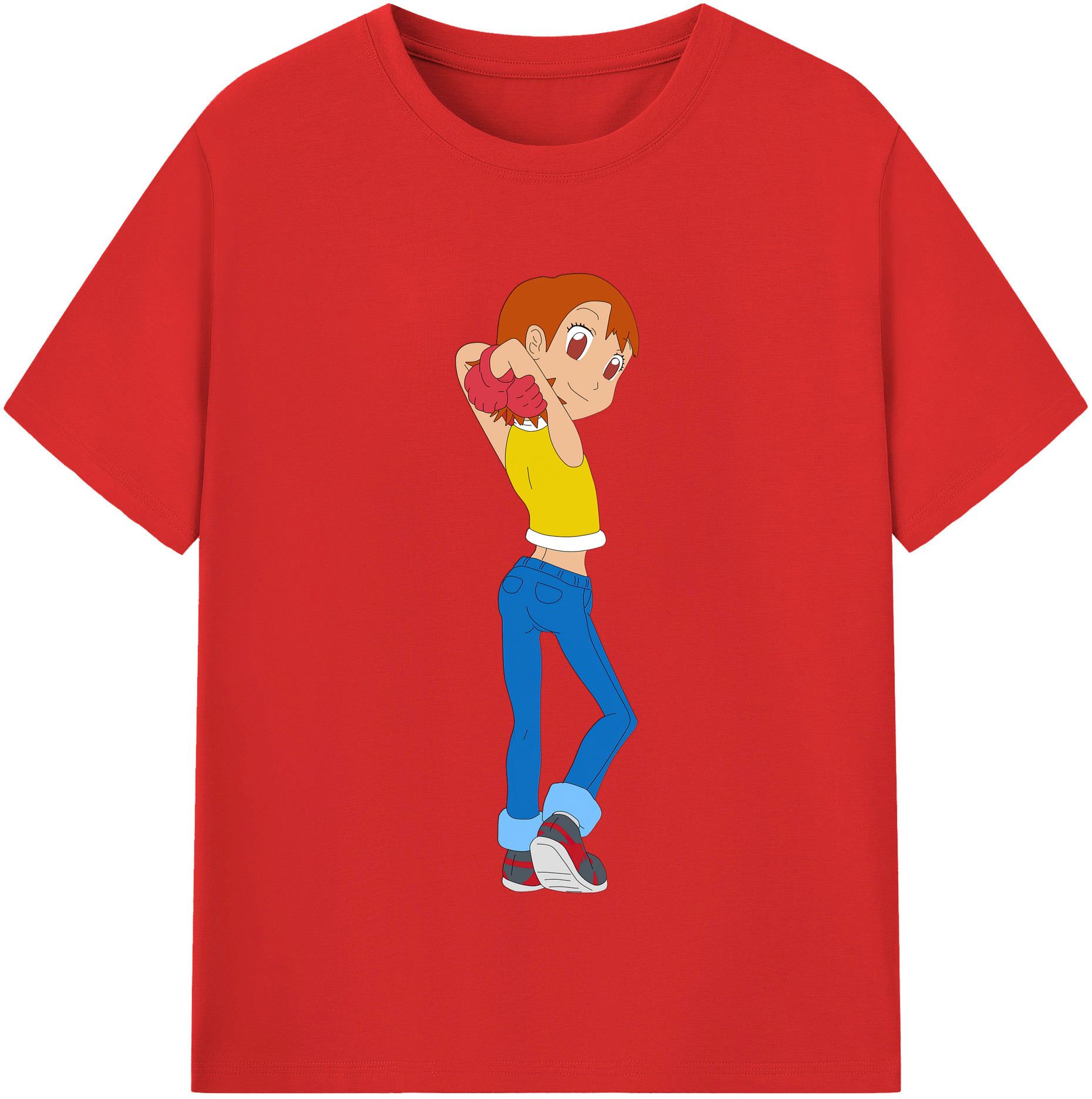 （画像用） Digimon デジタルモンスター/デジモン レディースカジュアルプリントTシャツ（綿100％）