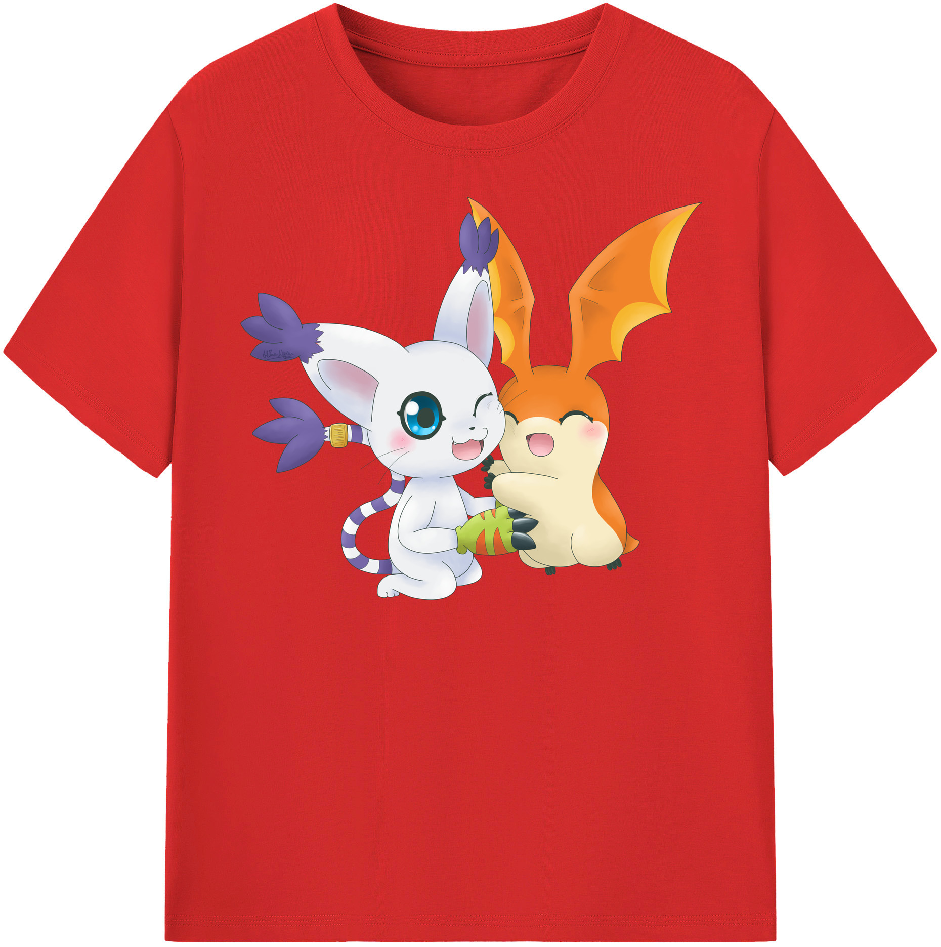 （画像用） Digimon デジタルモンスター/デジモン レディースカジュアルプリントTシャツ（綿100％）