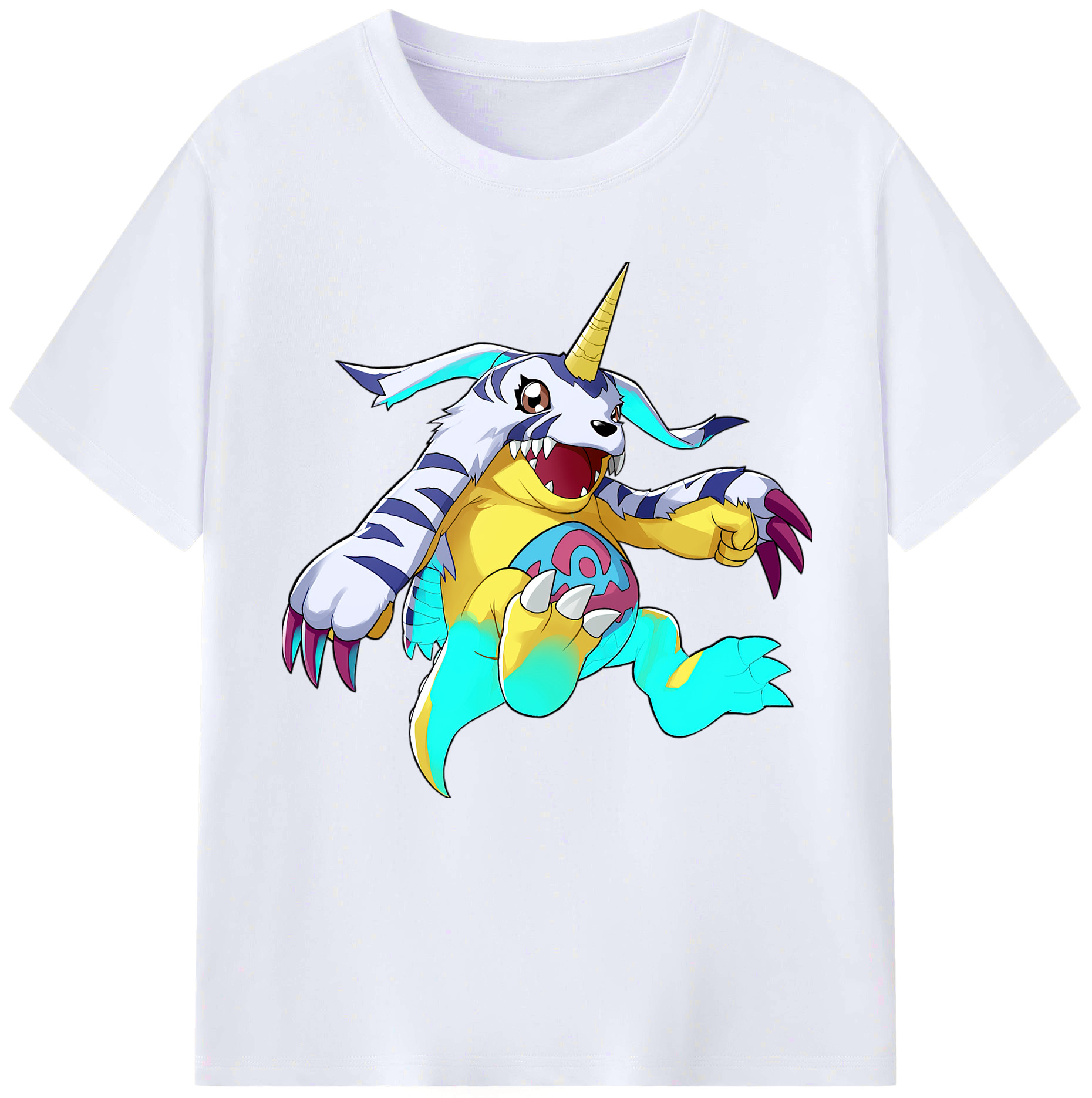 （画像用） Digimon デジタルモンスター/デジモン レディースカジュアルプリントTシャツ（綿100％）
