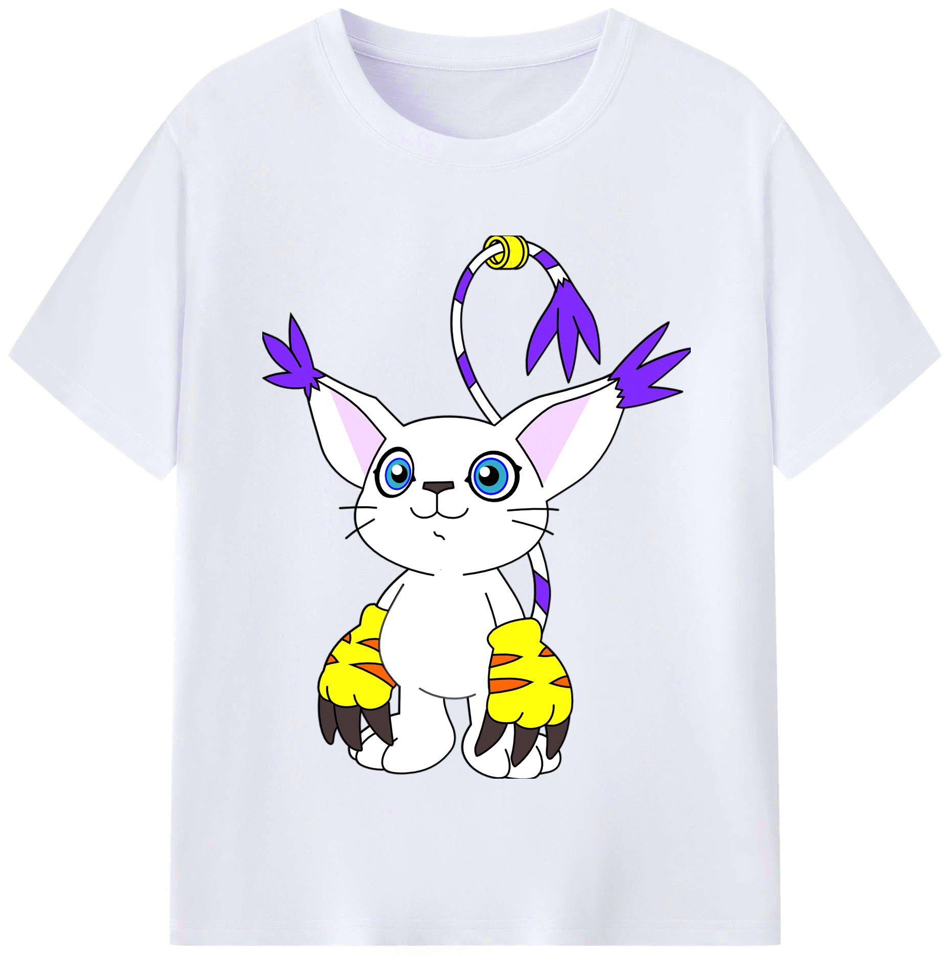 （画像用） Digimon デジタルモンスター/デジモン レディースカジュアルプリントTシャツ（綿100％）
