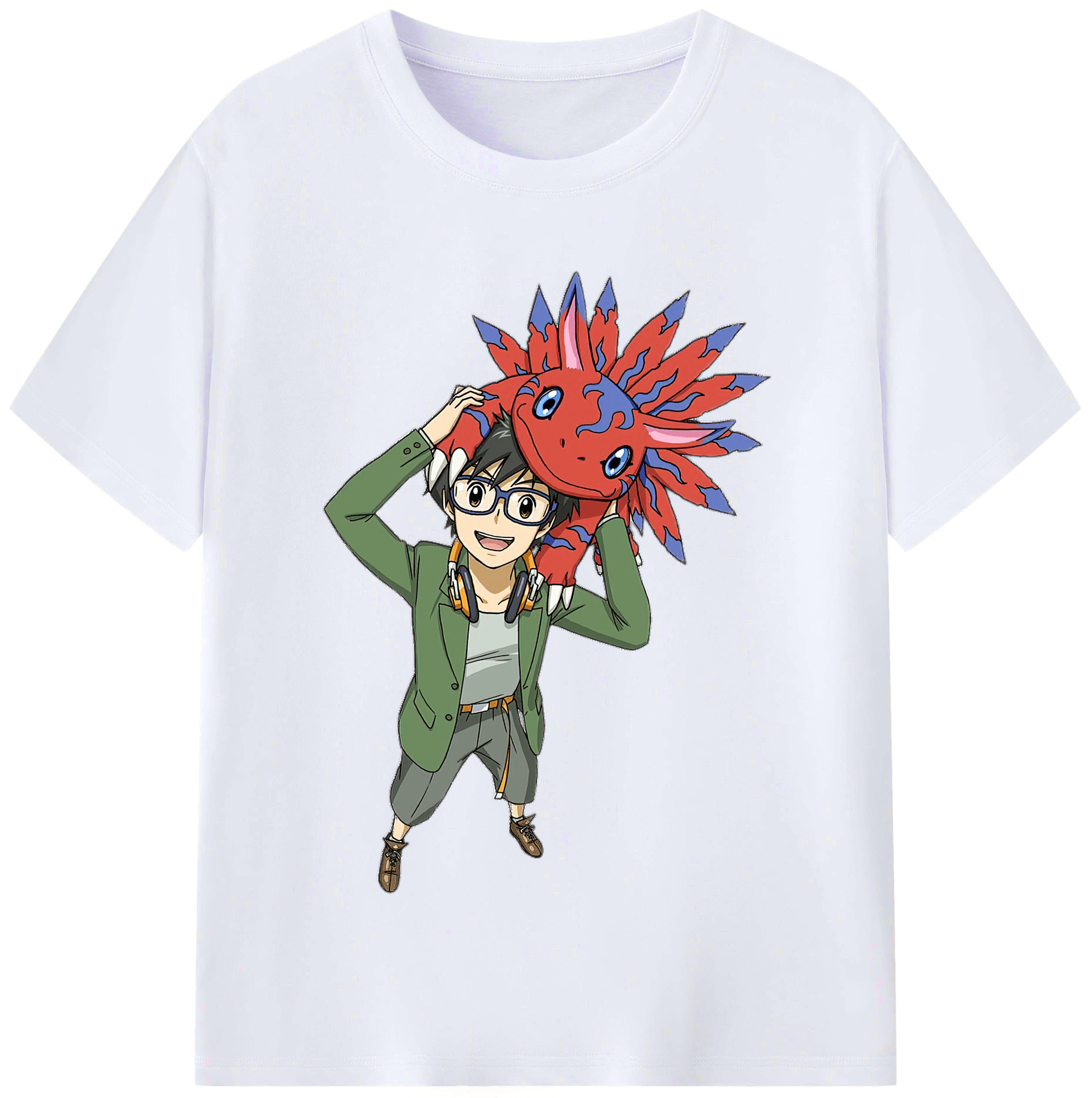 （画像用） Digimon デジタルモンスター/デジモン レディースカジュアルプリントTシャツ（綿100％）