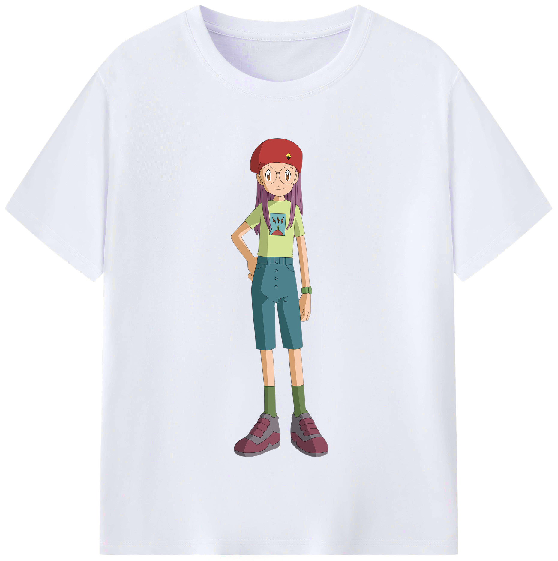 （画像用） Digimon デジタルモンスター/デジモン レディースカジュアルプリントTシャツ（綿100％）