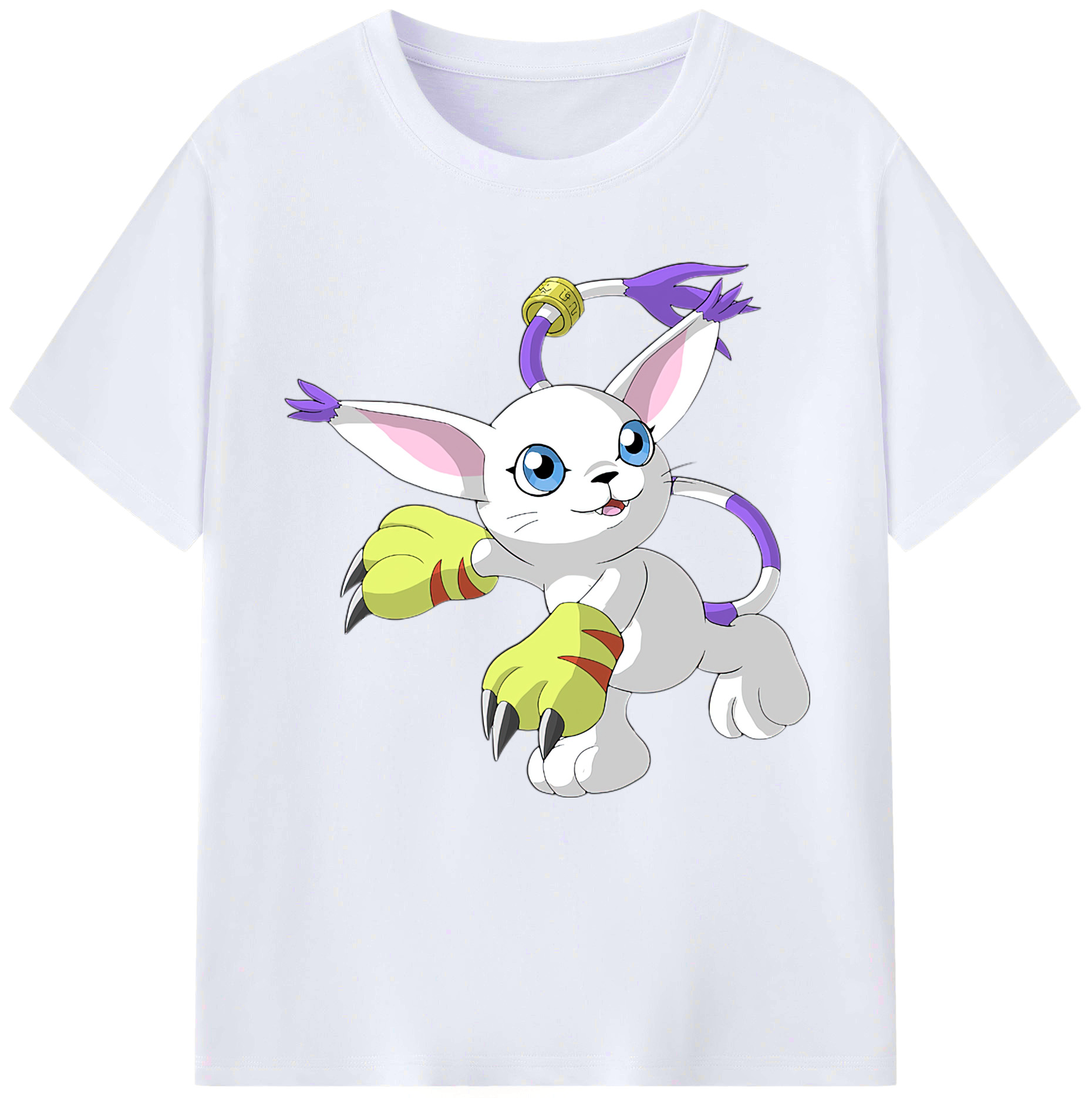 （画像用） Digimon デジタルモンスター/デジモン レディースカジュアルプリントTシャツ（綿100％）