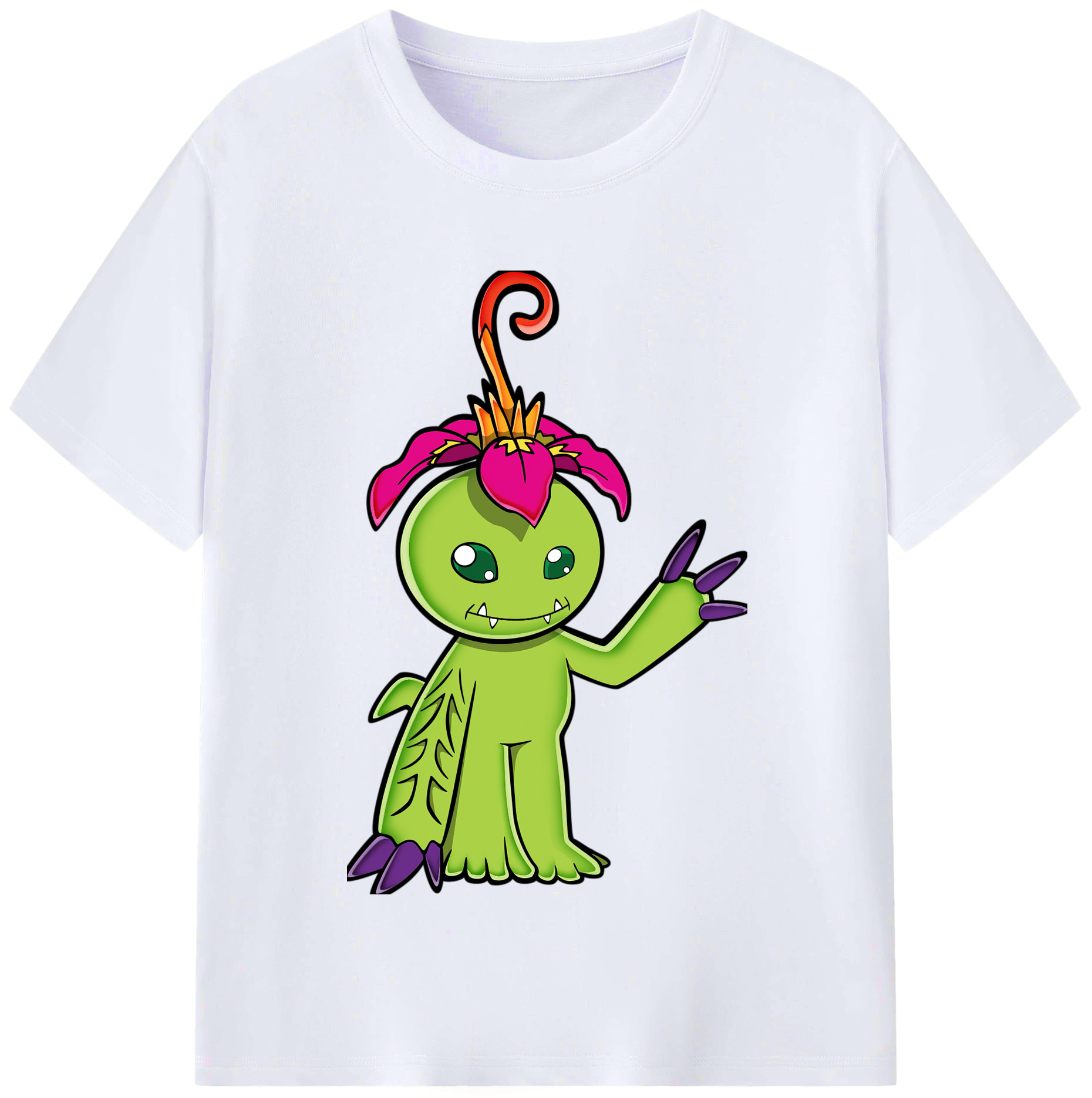 （画像用） Digimon デジタルモンスター/デジモン レディースカジュアルプリントTシャツ（綿100％）