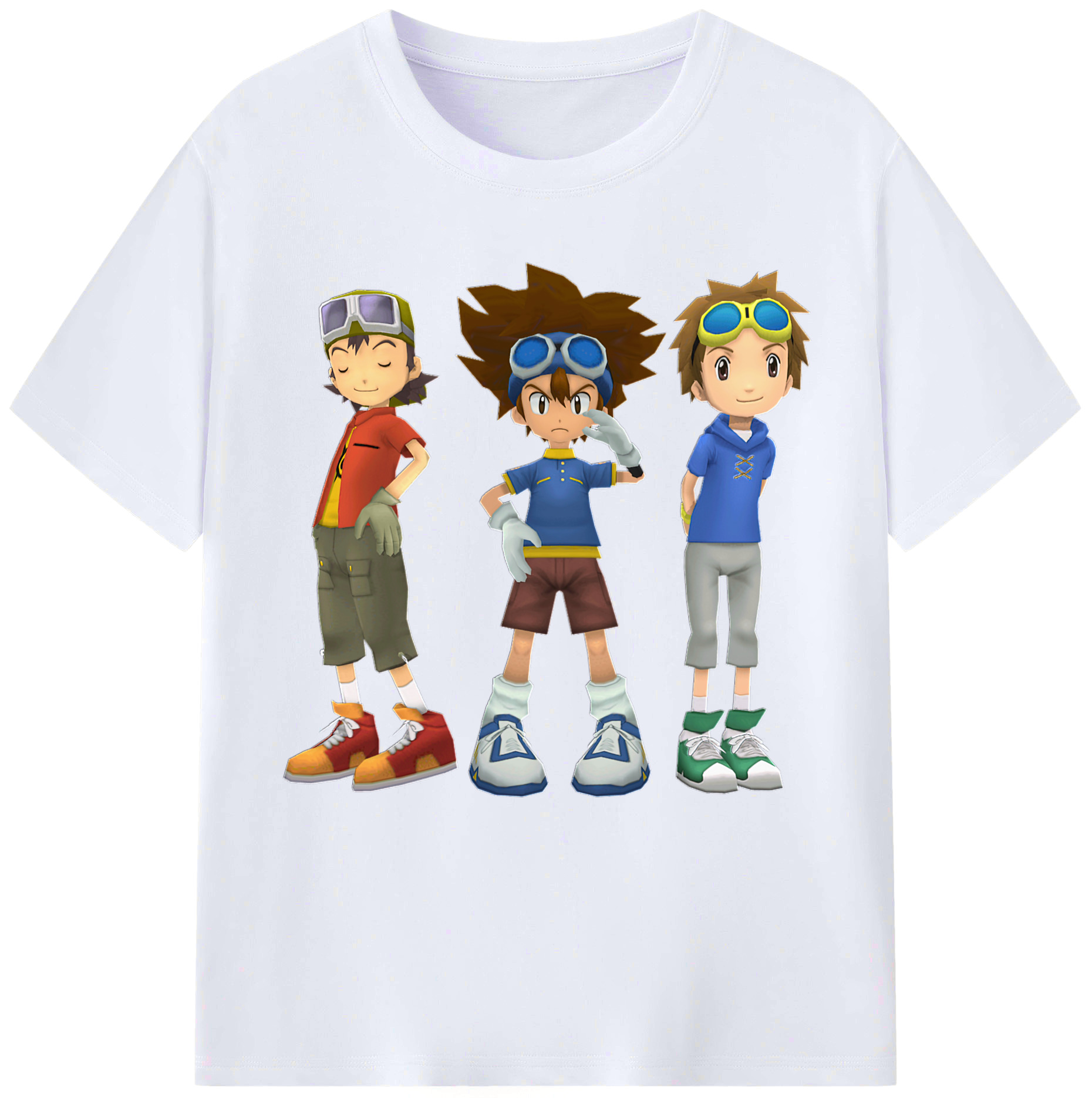 （画像用） Digimon デジタルモンスター/デジモン レディースカジュアルプリントTシャツ（綿100％）