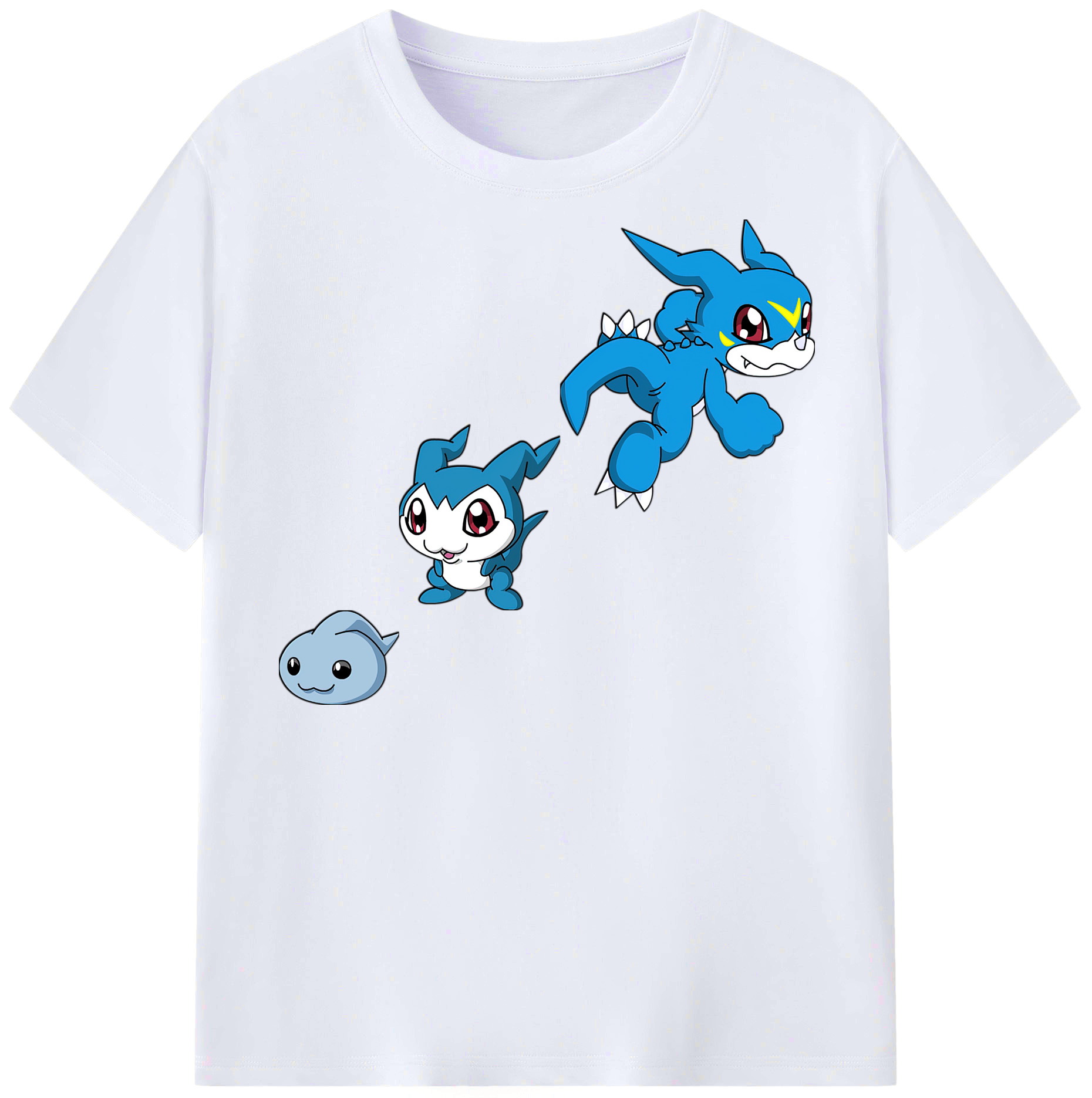 （画像用） Digimon デジタルモンスター/デジモン レディースカジュアルプリントTシャツ（綿100％）