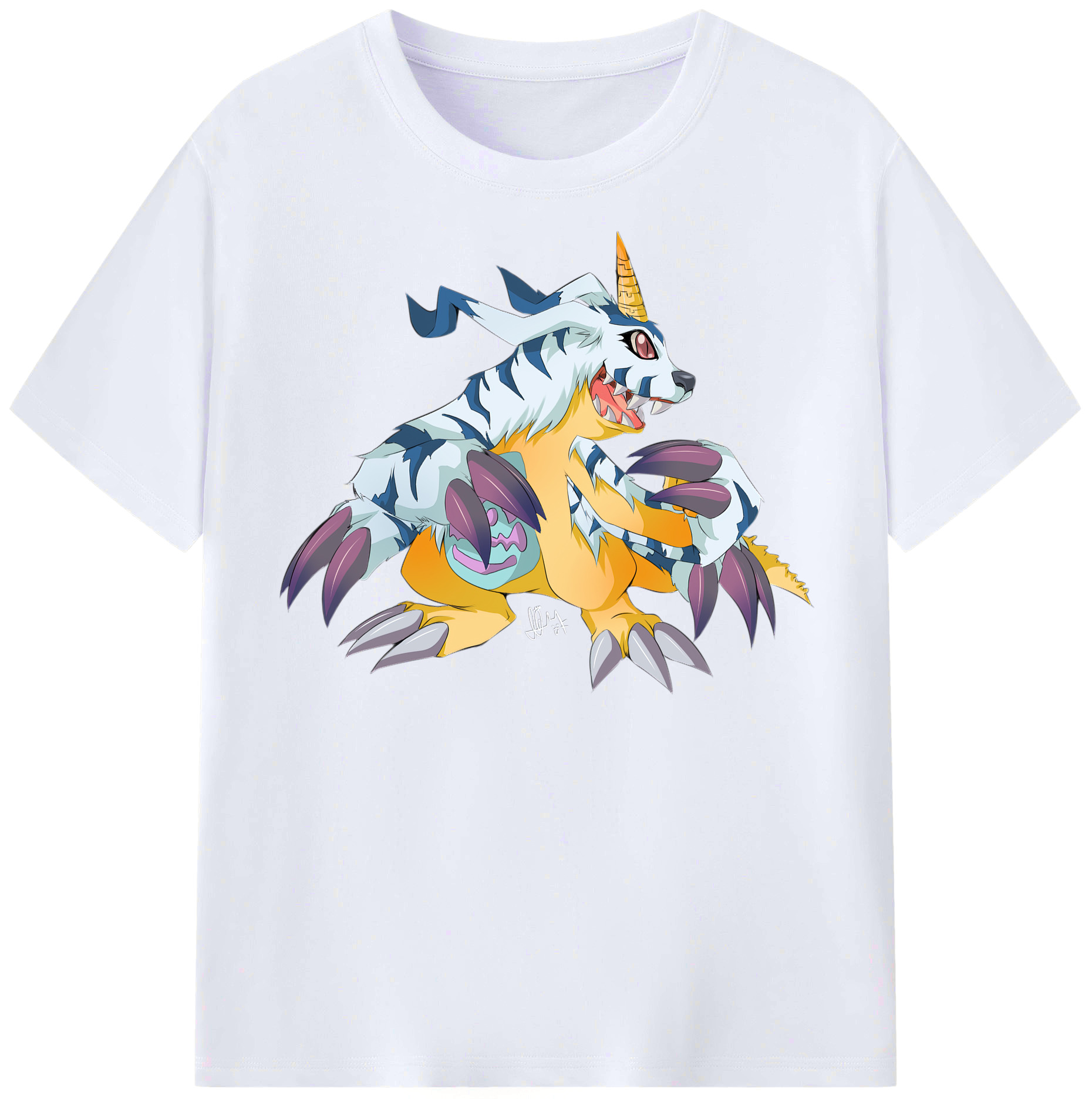 （画像用） Digimon デジタルモンスター/デジモン レディースカジュアルプリントTシャツ（綿100％）