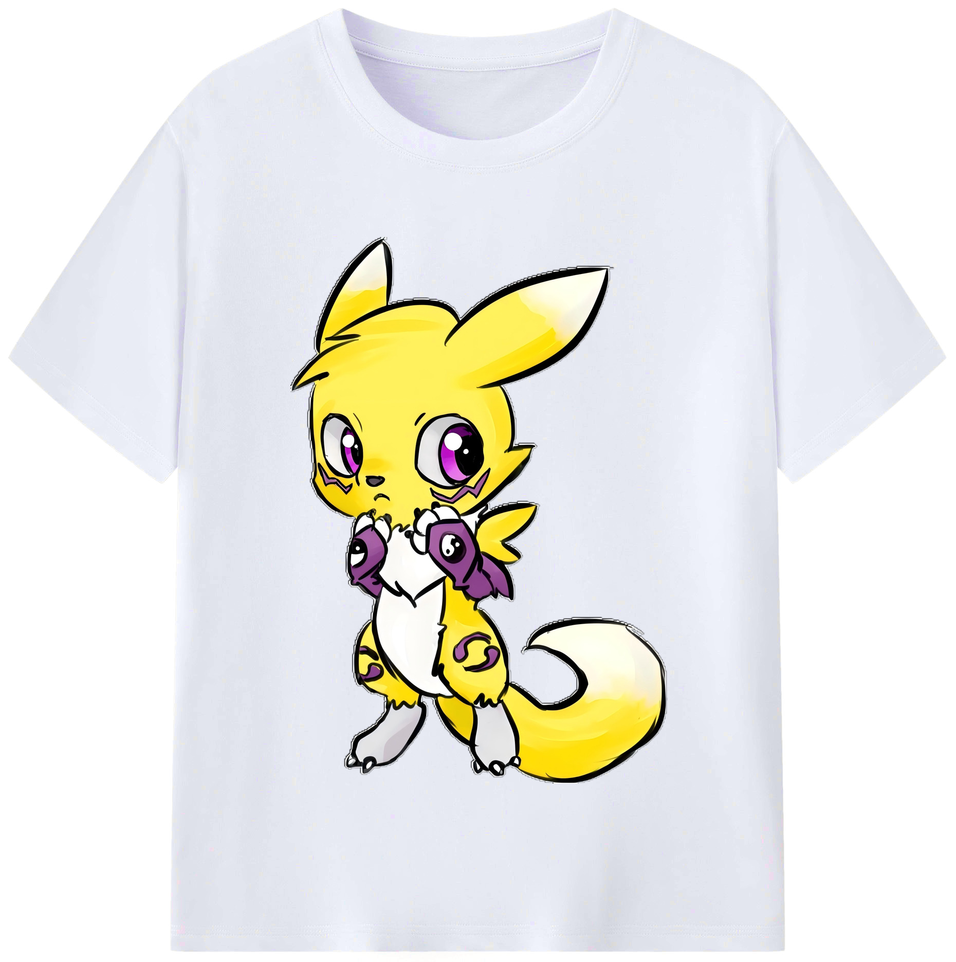 （画像用） Digimon デジタルモンスター/デジモン レディースカジュアルプリントTシャツ（綿100％）