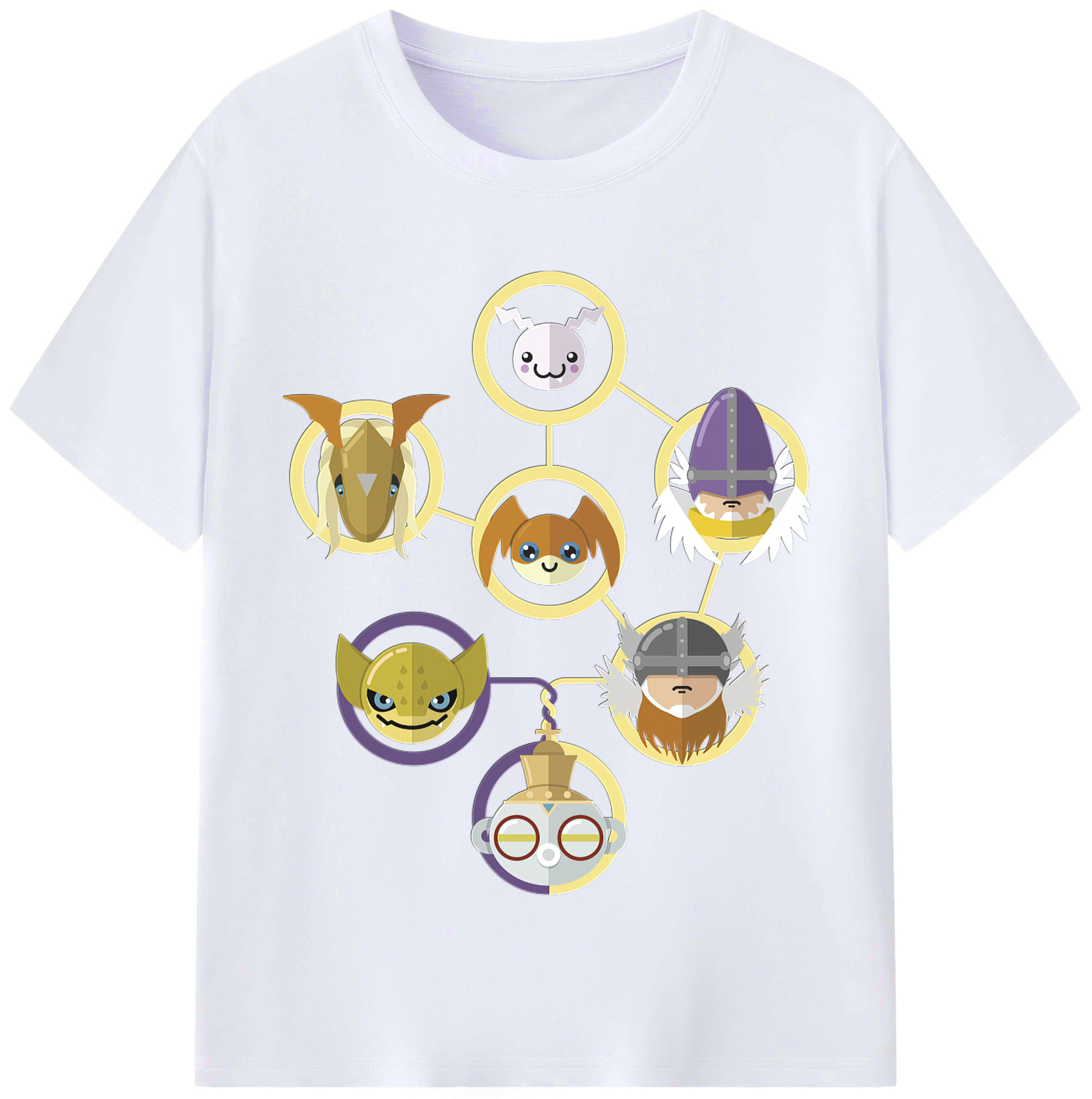 （画像用） Digimon デジタルモンスター/デジモン レディースカジュアルプリントTシャツ（綿100％）