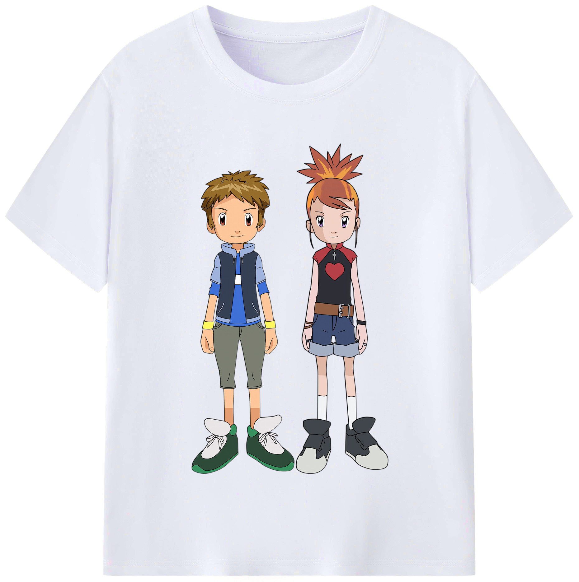 （画像用） Digimon デジタルモンスター/デジモン レディースカジュアルプリントTシャツ（綿100％）