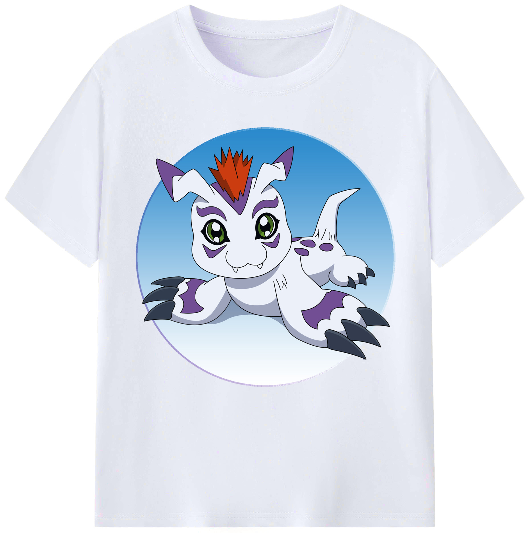 （画像用） Digimon デジタルモンスター/デジモン レディースカジュアルプリントTシャツ（綿100％）