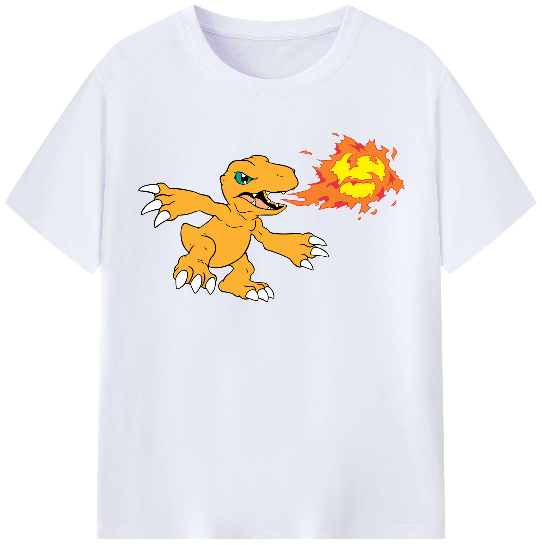 （画像用） Digimon デジタルモンスター/デジモン レディースカジュアルプリントTシャツ（綿100％）