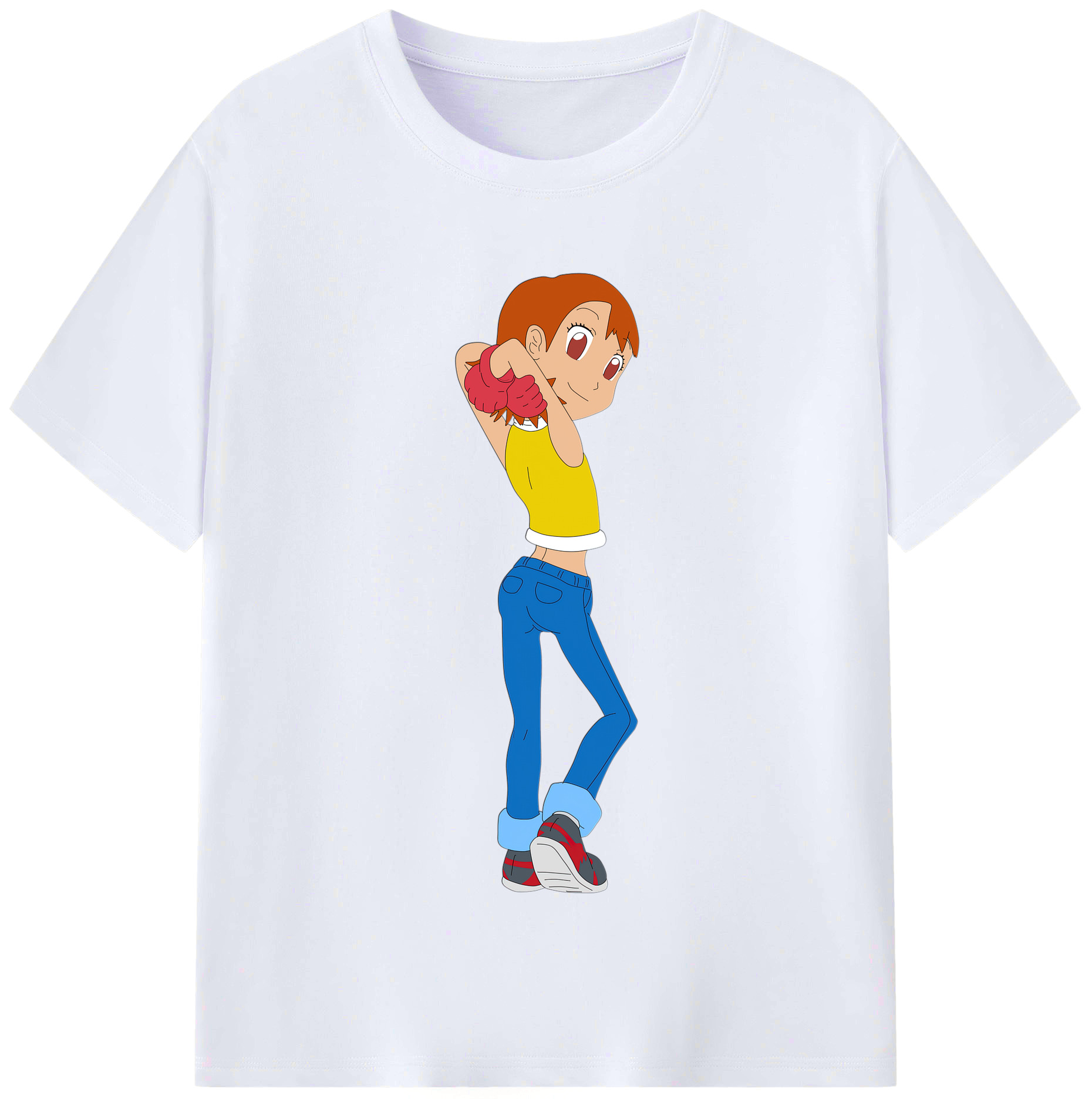 （画像用） Digimon デジタルモンスター/デジモン レディースカジュアルプリントTシャツ（綿100％）