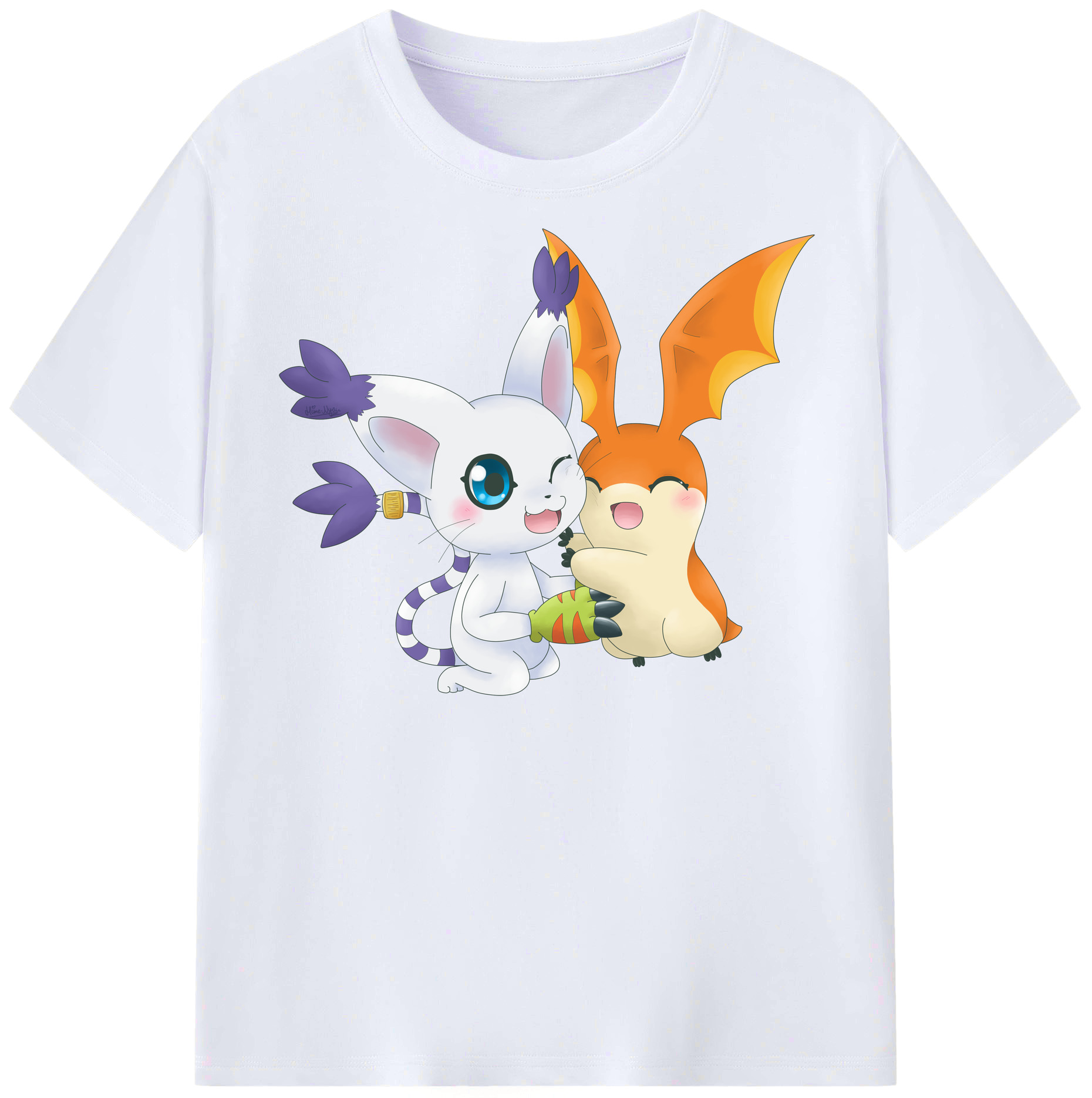 （画像用） Digimon デジタルモンスター/デジモン レディースカジュアルプリントTシャツ（綿100％）