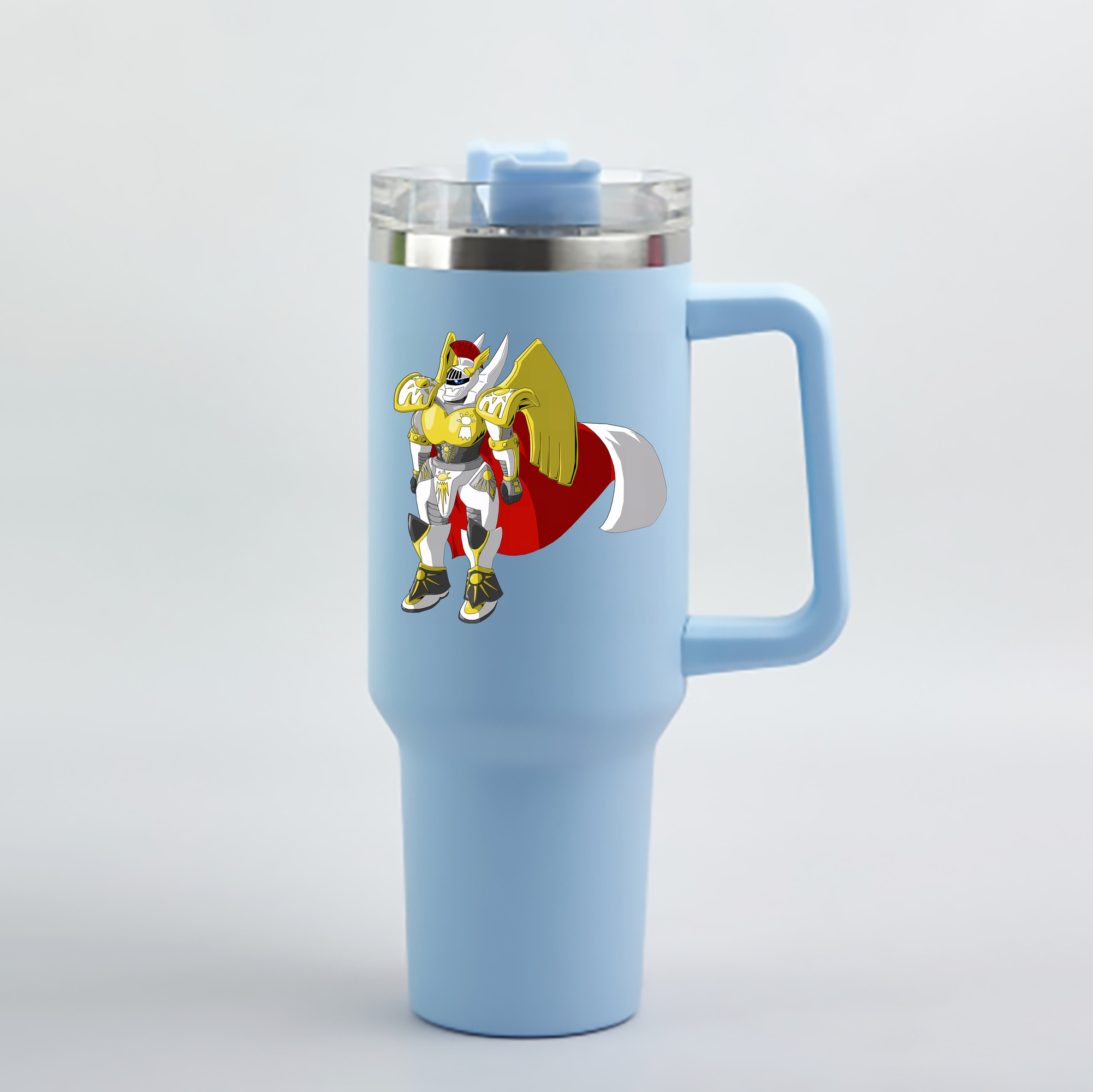 （画像用） Digimon デジタルモンスター/デジモン 1200mL車用タンブラー - クリスタルステッカー（プラスチックストロー付き）