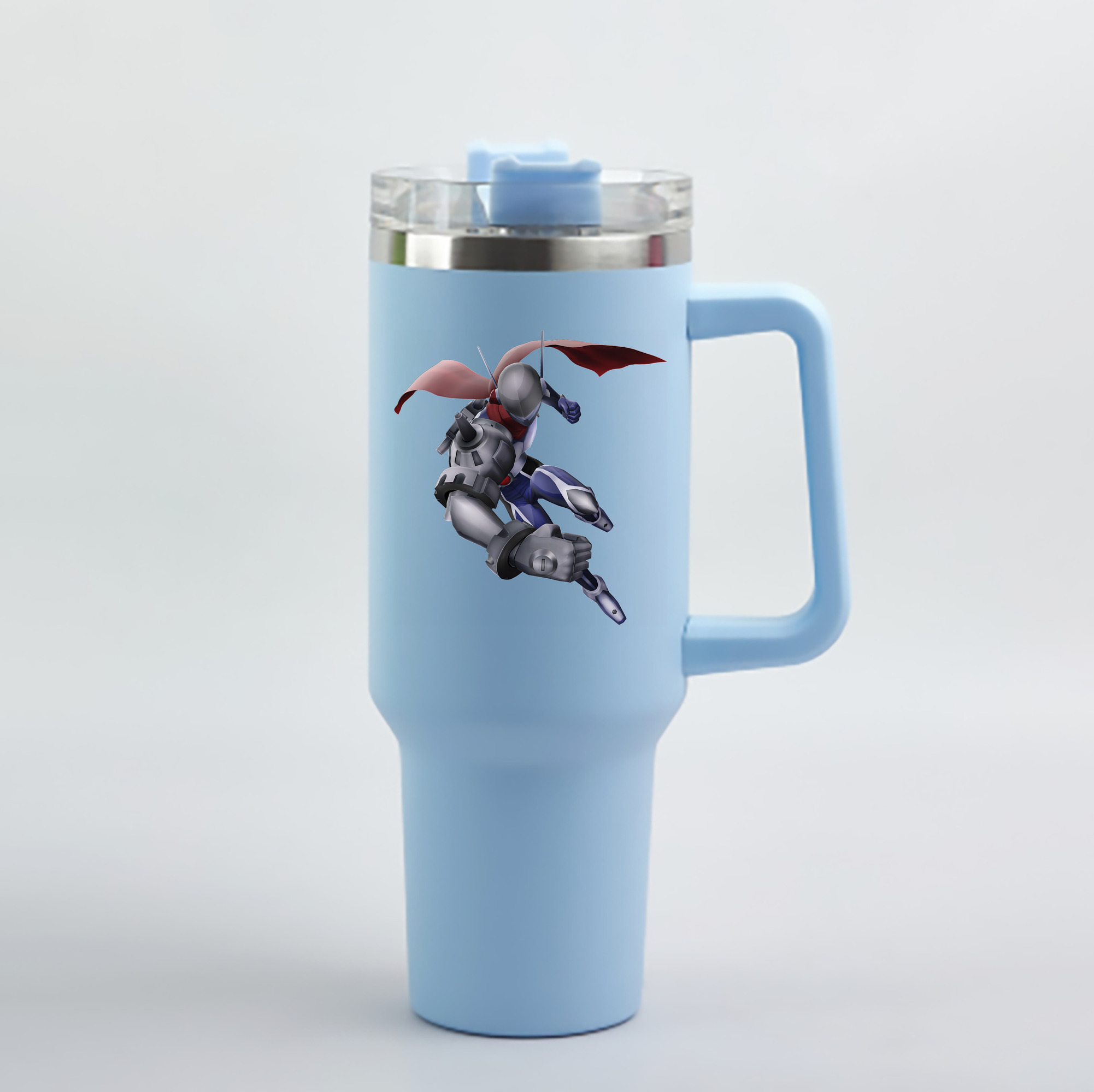 （画像用） Digimon デジタルモンスター/デジモン 1200mL車用タンブラー - クリスタルステッカー（プラスチックストロー付き）