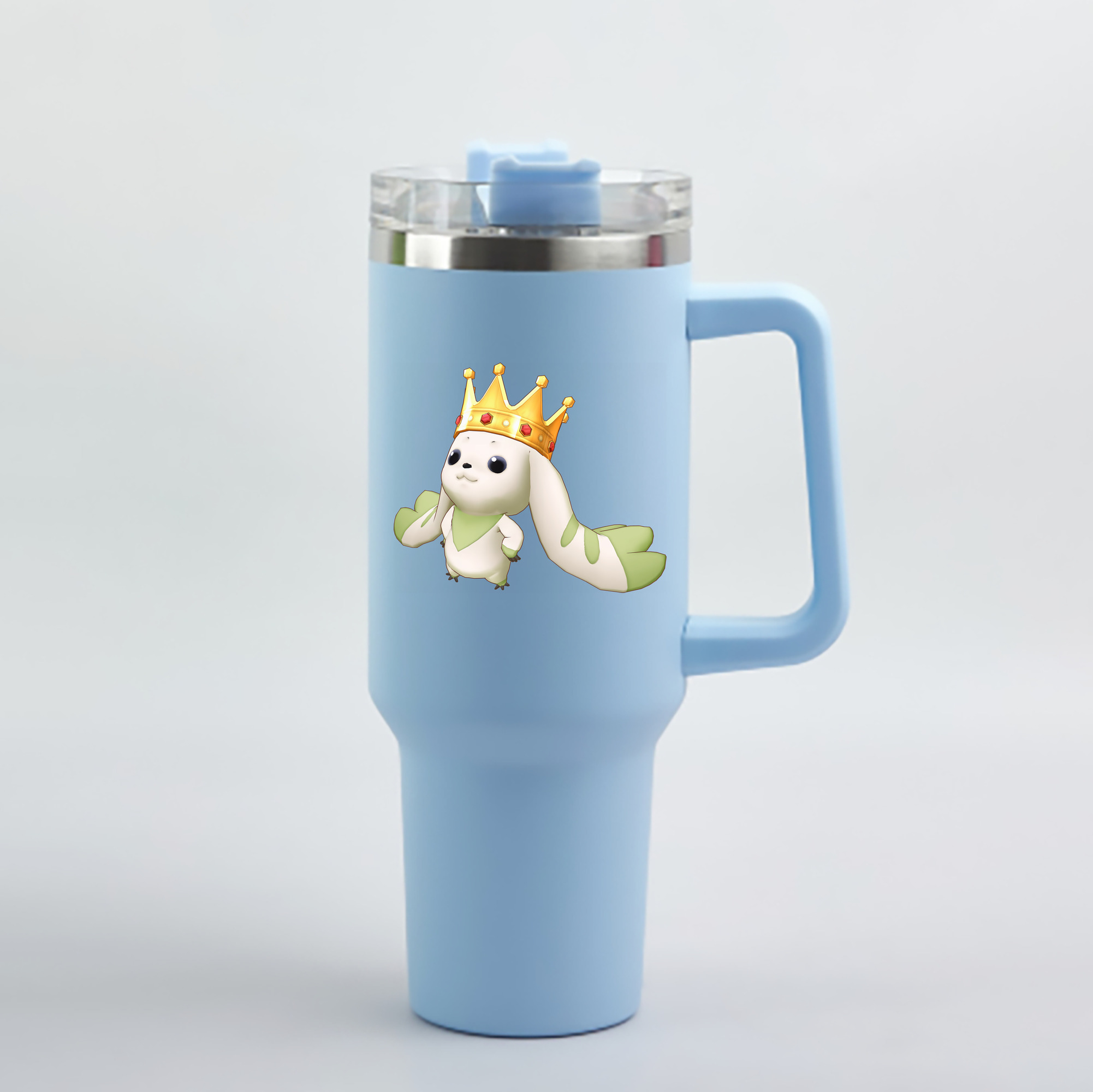 （画像用） Digimon デジタルモンスター/デジモン 1200mL車用タンブラー - クリスタルステッカー（プラスチックストロー付き）