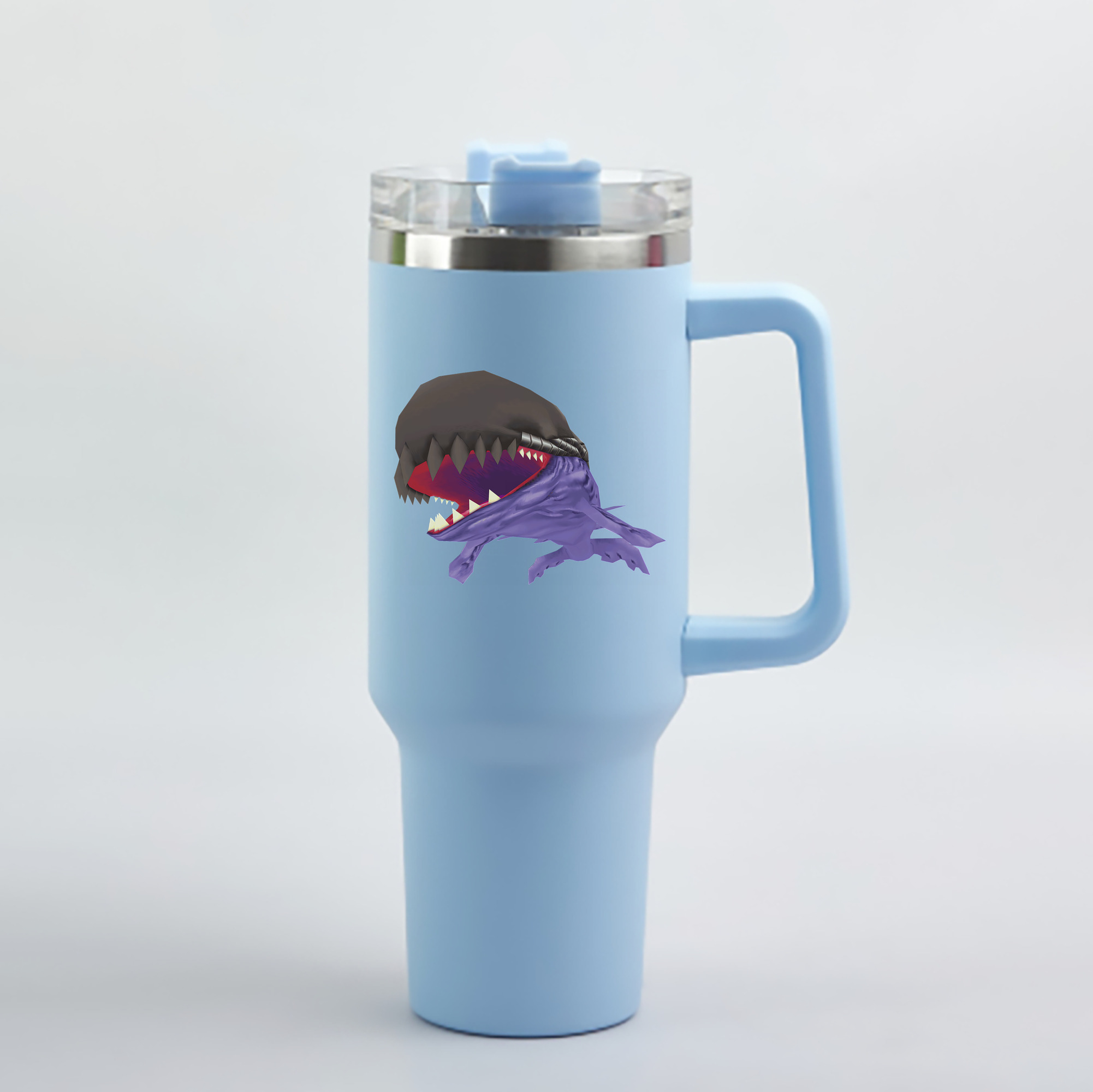 （画像用） Digimon デジタルモンスター/デジモン 1200mL車用タンブラー - クリスタルステッカー（プラスチックストロー付き）