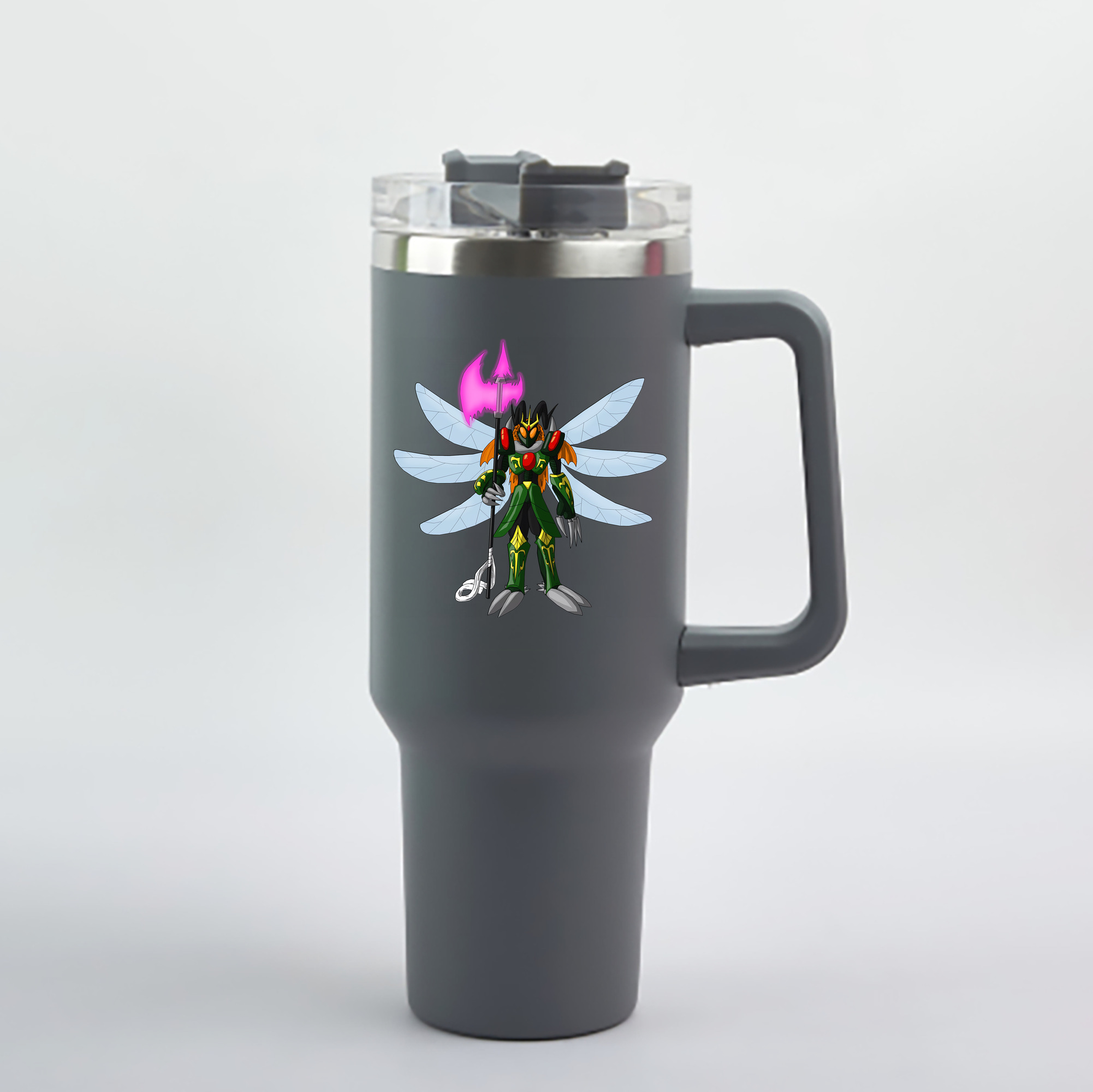（画像用） Digimon デジタルモンスター/デジモン 1200mL車用タンブラー - クリスタルステッカー（プラスチックストロー付き）