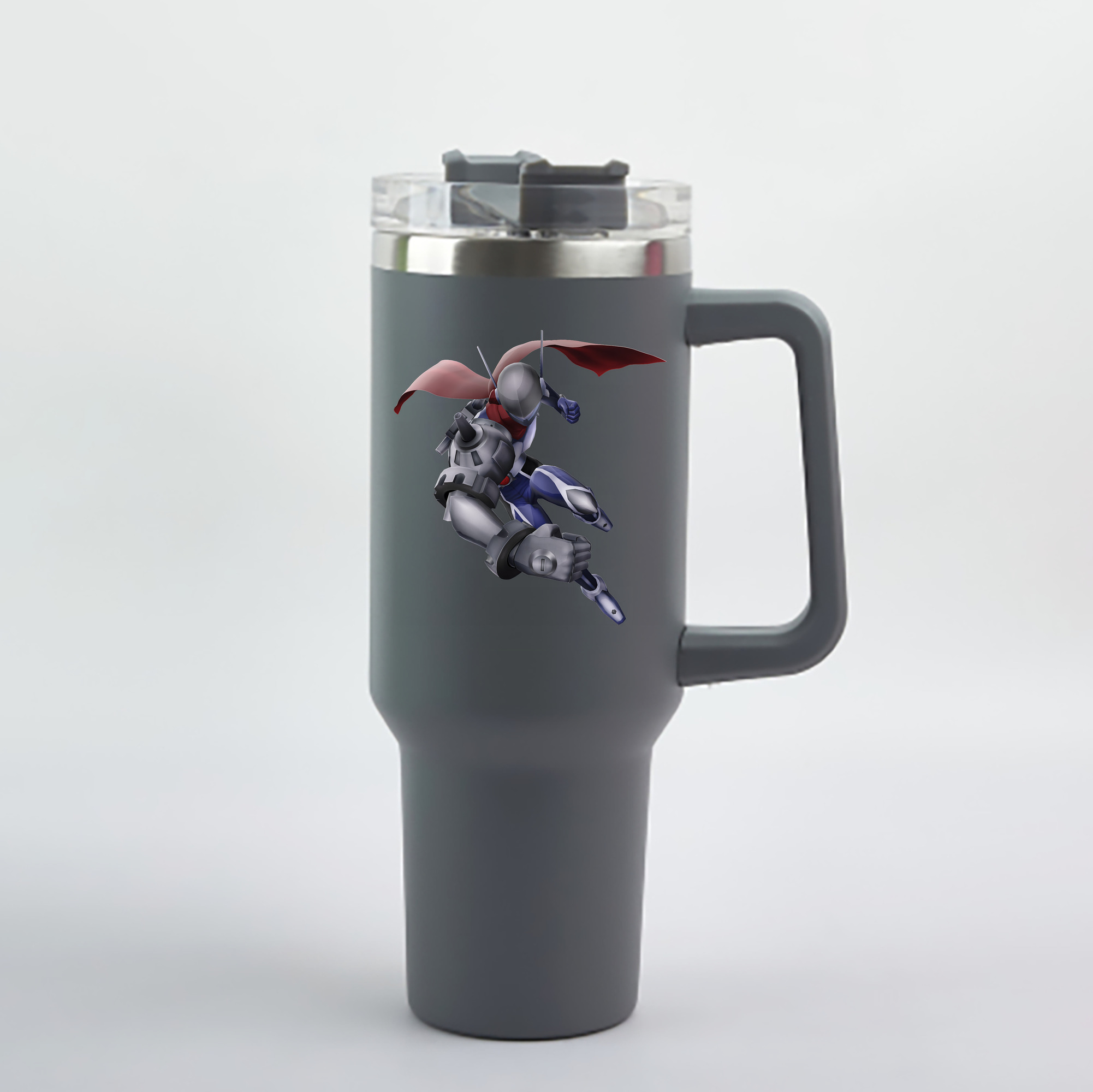 （画像用） Digimon デジタルモンスター/デジモン 1200mL車用タンブラー - クリスタルステッカー（プラスチックストロー付き）