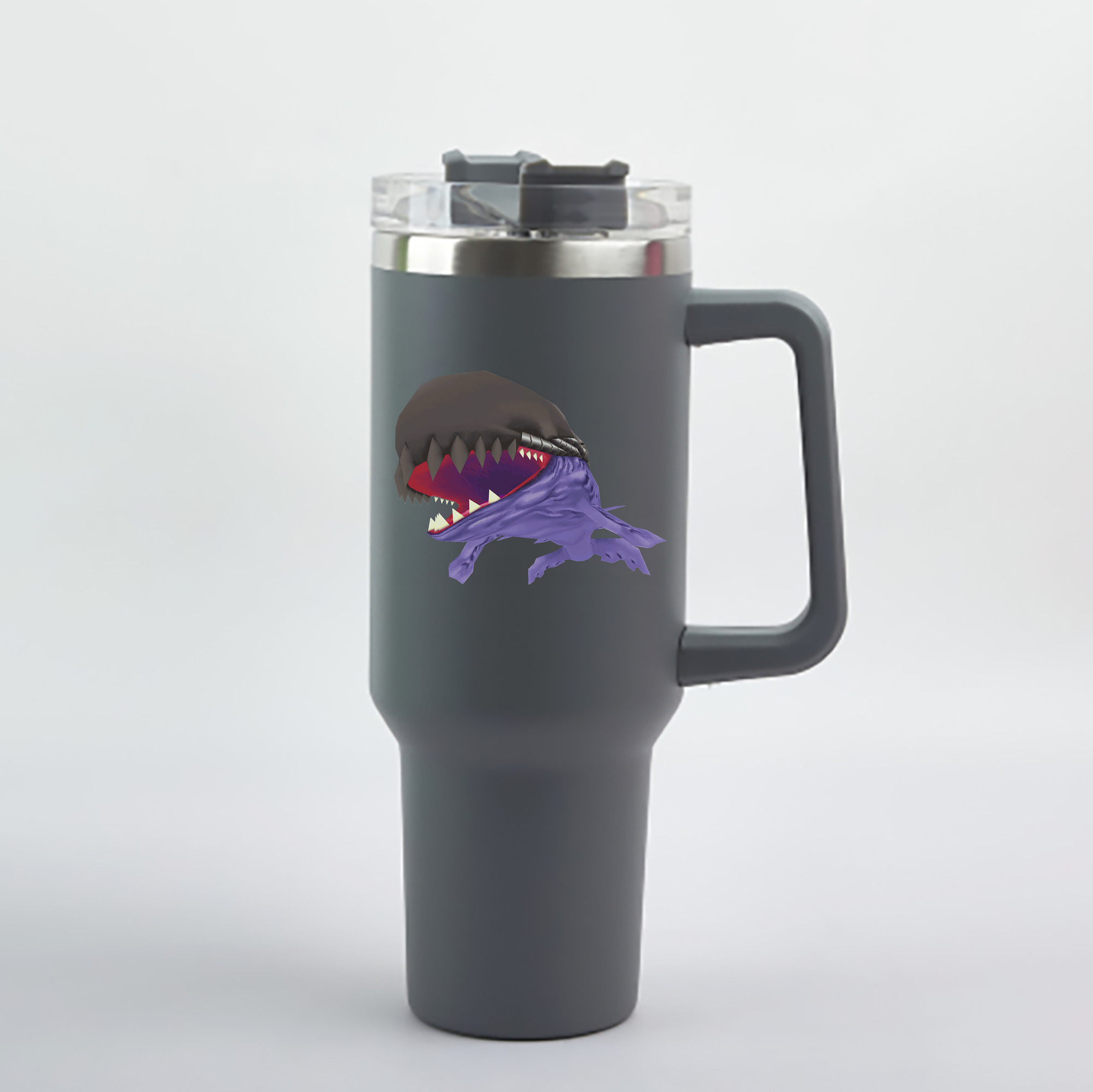 （画像用） Digimon デジタルモンスター/デジモン 1200mL車用タンブラー - クリスタルステッカー（プラスチックストロー付き）