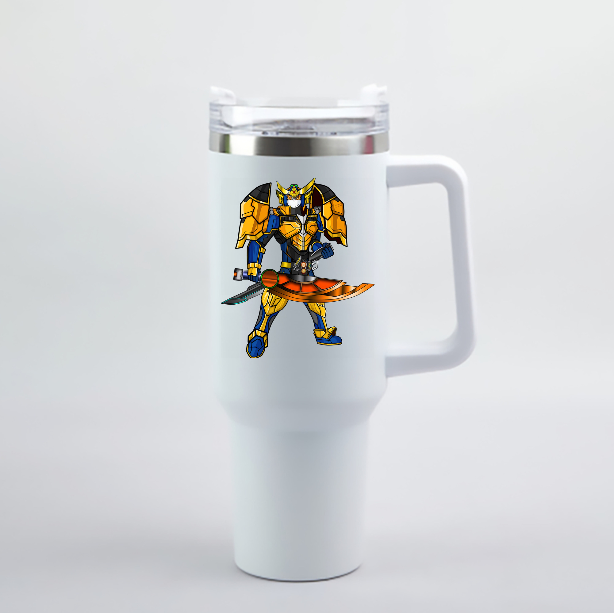 （画像用） Digimon デジタルモンスター/デジモン 1200mL車用タンブラー - クリスタルステッカー（プラスチックストロー付き）
