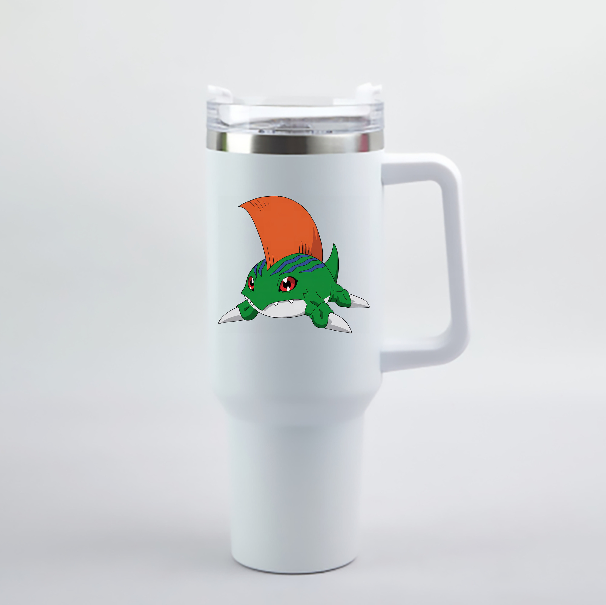 （画像用） Digimon デジタルモンスター/デジモン 1200mL車用タンブラー - クリスタルステッカー（プラスチックストロー付き）