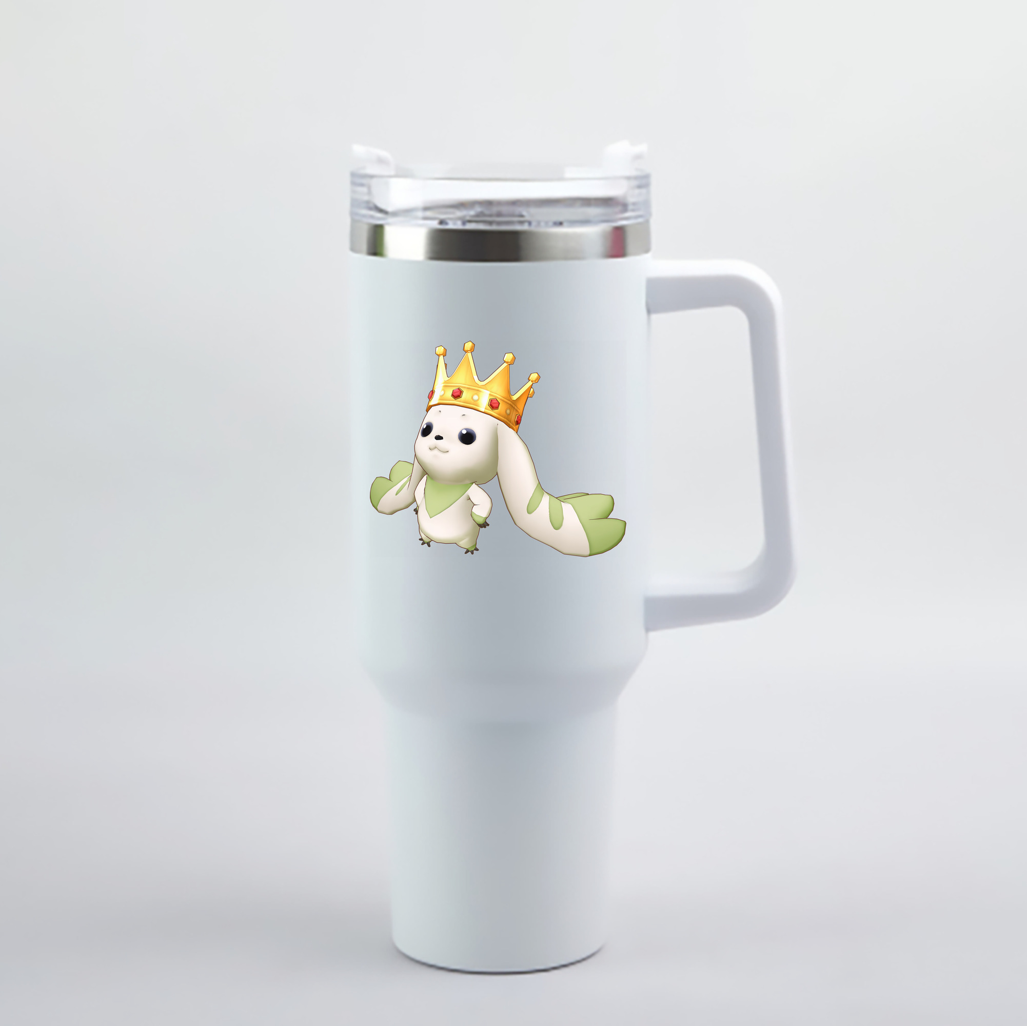 （画像用） Digimon デジタルモンスター/デジモン 1200mL車用タンブラー - クリスタルステッカー（プラスチックストロー付き）