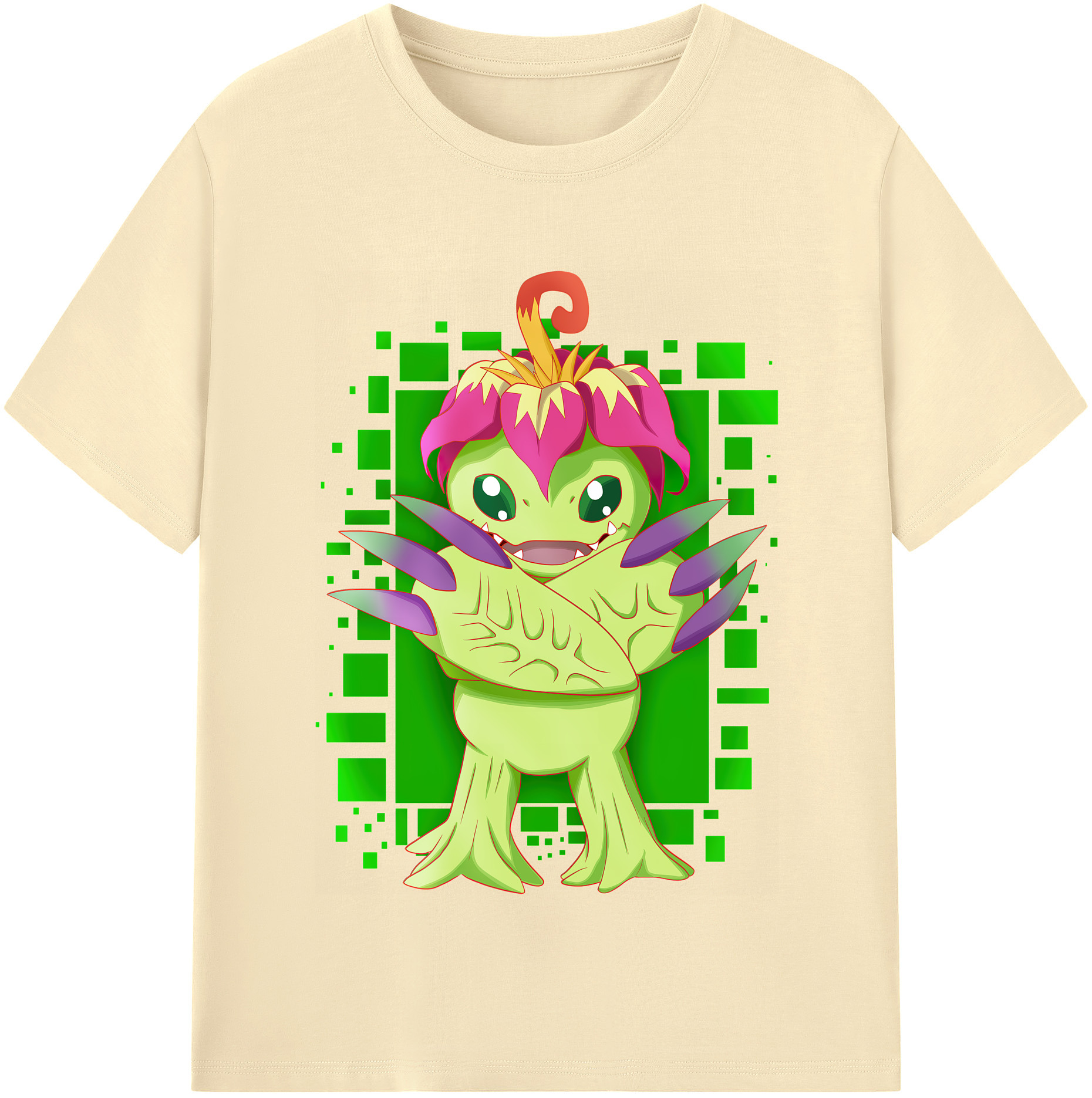 （画像用） Digimon デジタルモンスター/デジモン 綿100％半袖Tシャツ（フロントプリント）