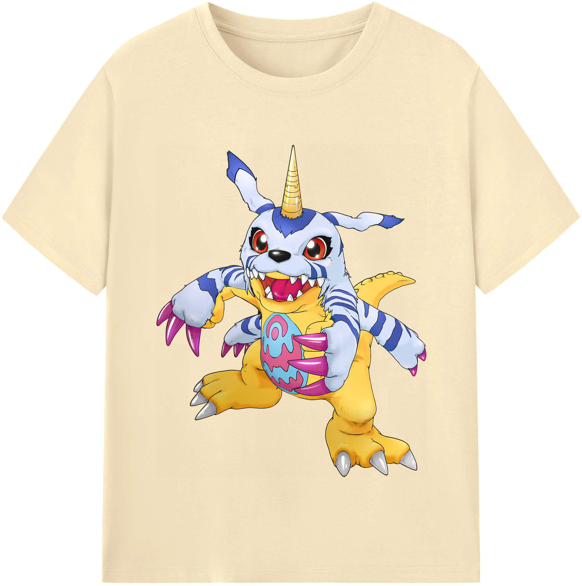 （画像用） Digimon デジタルモンスター/デジモン 綿100％半袖Tシャツ（フロントプリント）