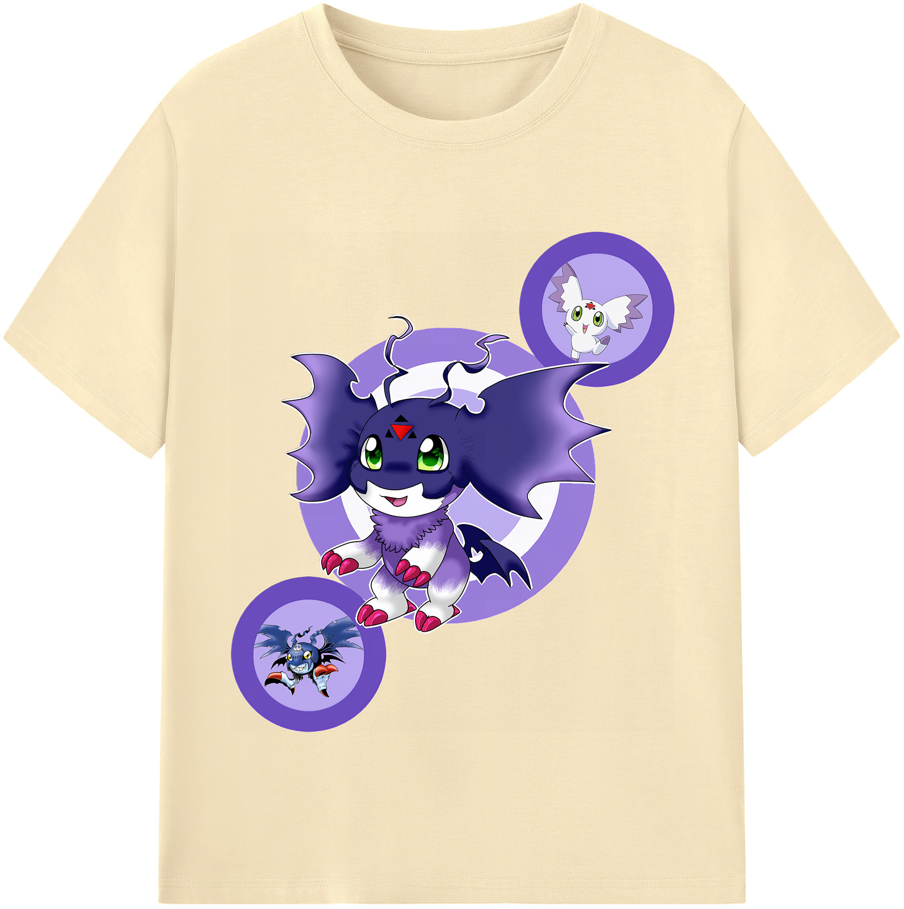（画像用） Digimon デジタルモンスター/デジモン 綿100％半袖Tシャツ（フロントプリント）
