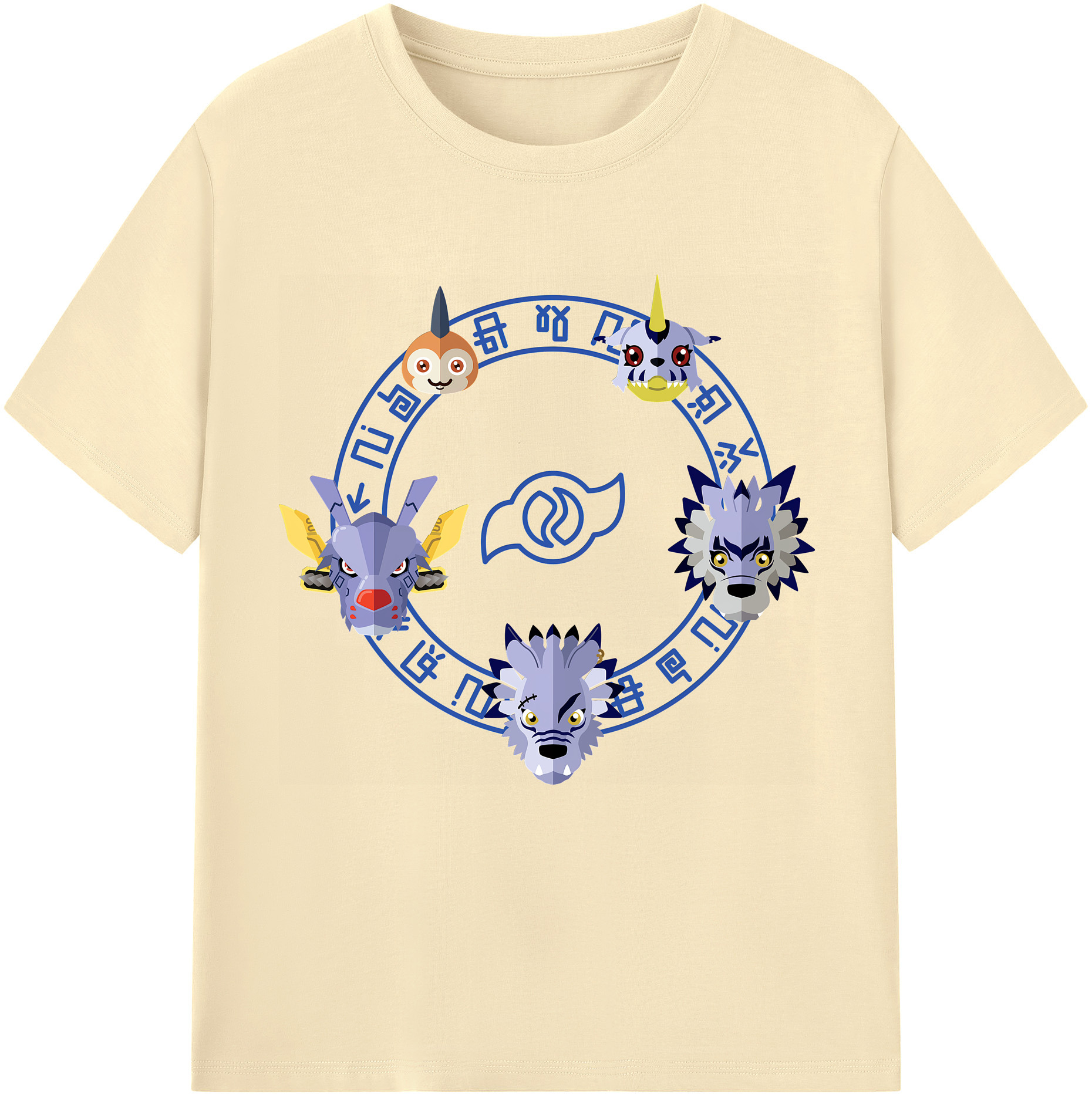 （画像用） Digimon デジタルモンスター/デジモン 綿100％半袖Tシャツ（フロントプリント）