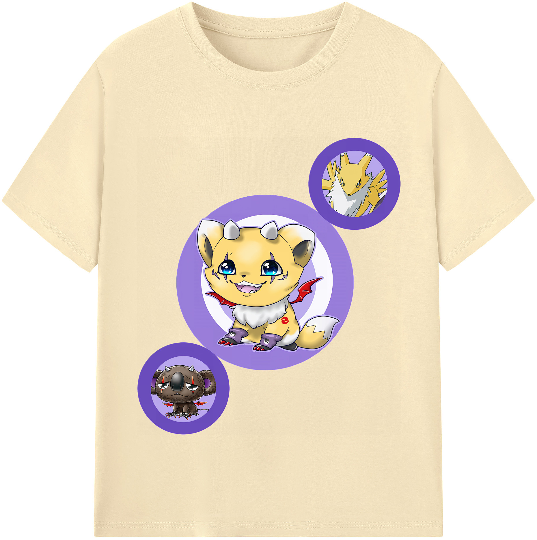 （画像用） Digimon デジタルモンスター/デジモン 綿100％半袖Tシャツ（フロントプリント）