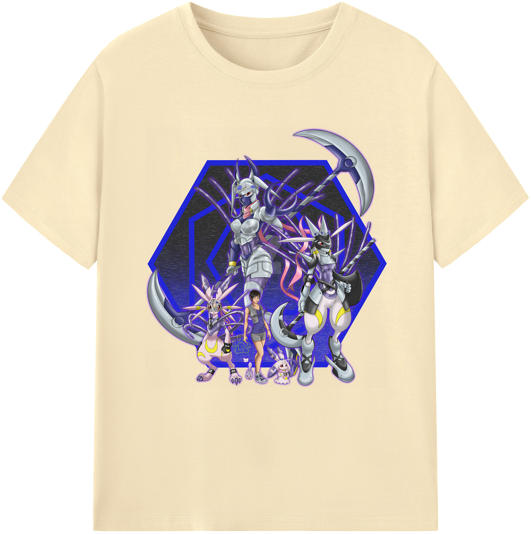 （画像用） Digimon デジタルモンスター/デジモン 綿100％半袖Tシャツ（フロントプリント）