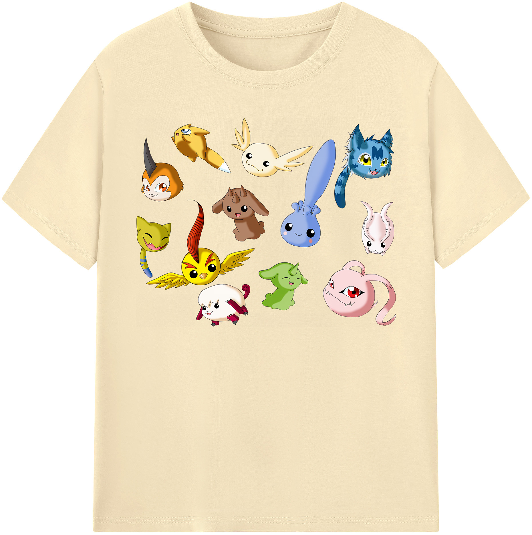 （画像用） Digimon デジタルモンスター/デジモン 綿100％半袖Tシャツ（フロントプリント）