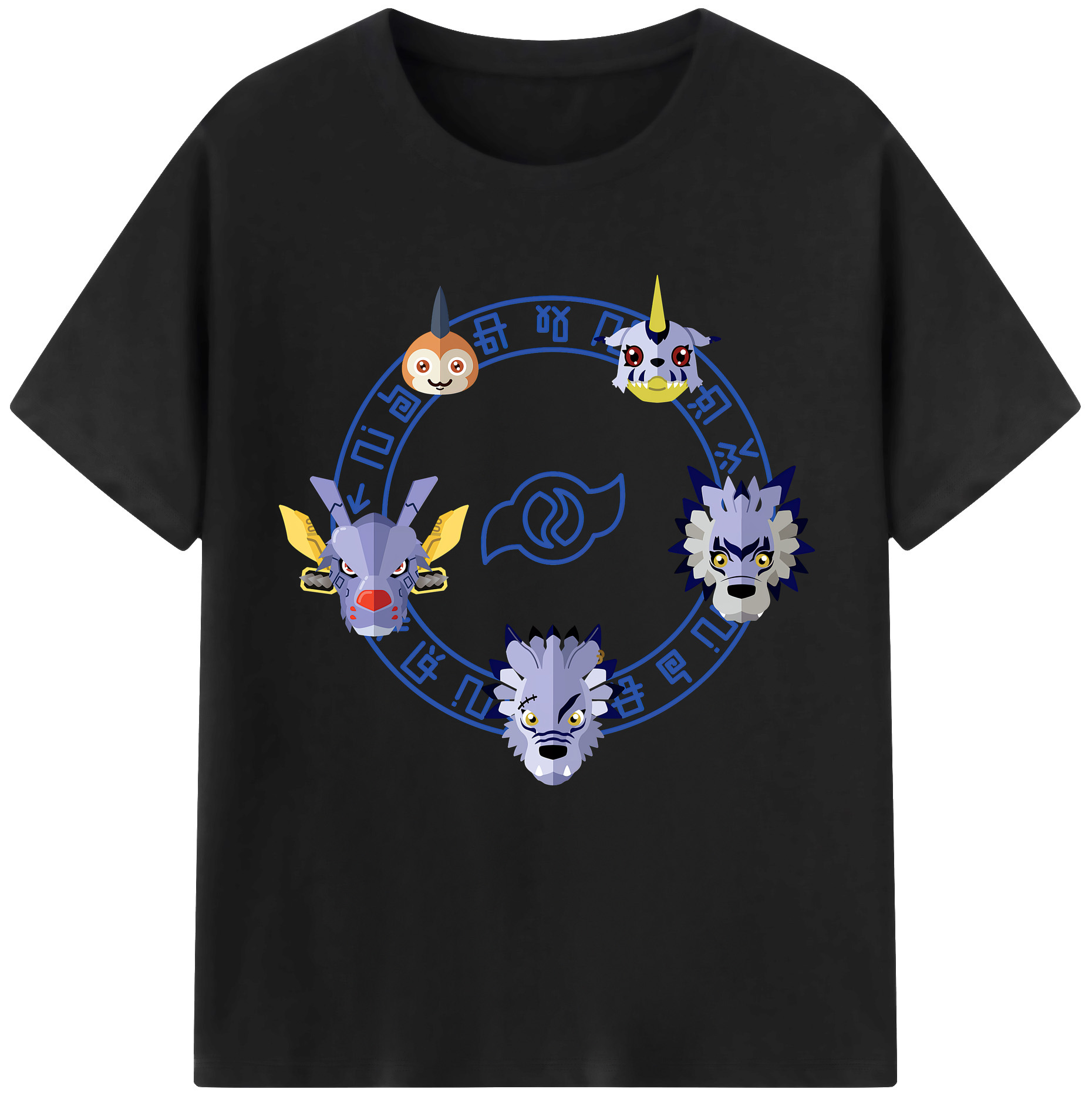 （画像用） Digimon デジタルモンスター/デジモン 綿100％半袖Tシャツ（フロントプリント）