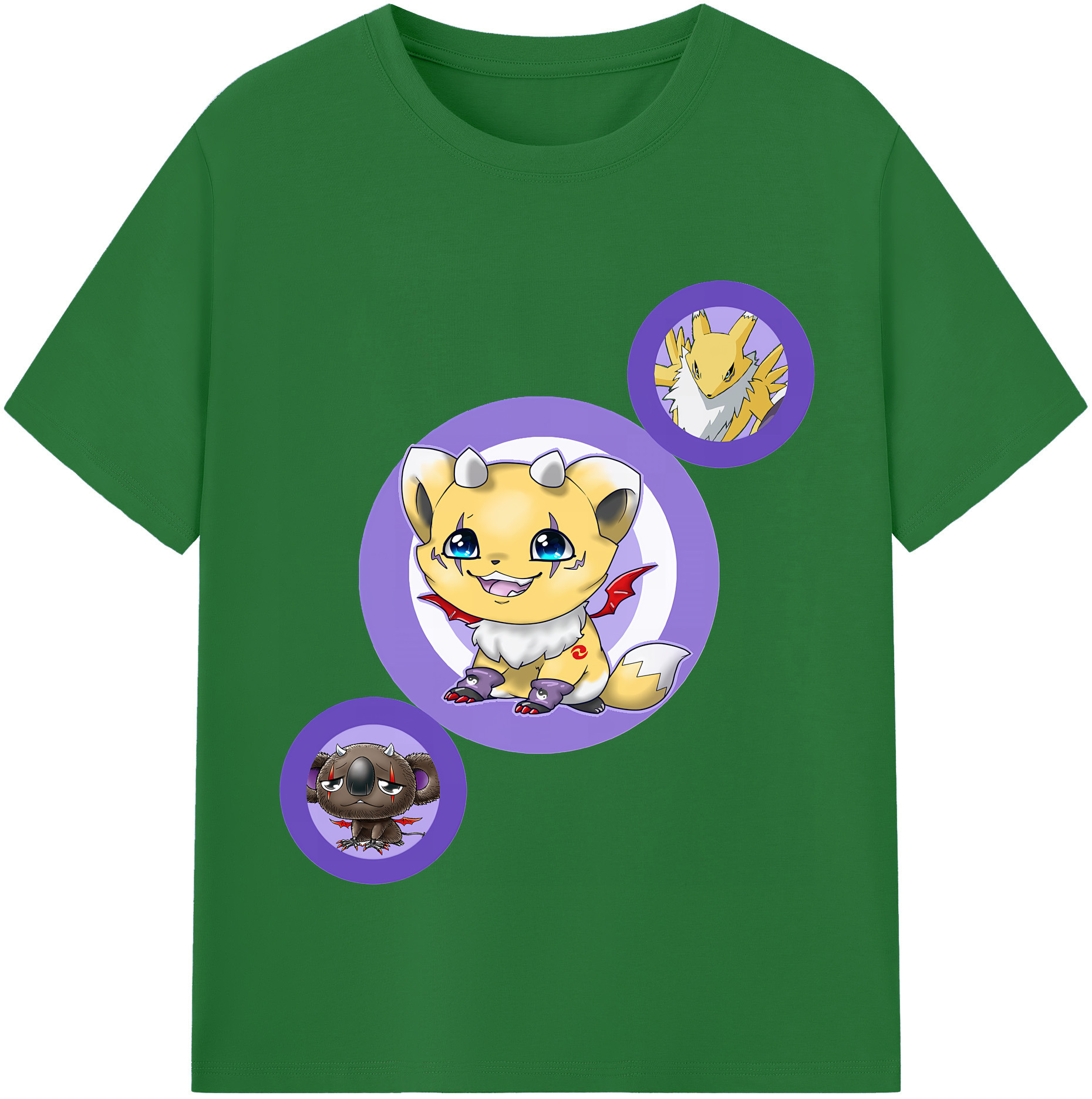 （画像用） Digimon デジタルモンスター/デジモン 綿100％半袖Tシャツ（フロントプリント）