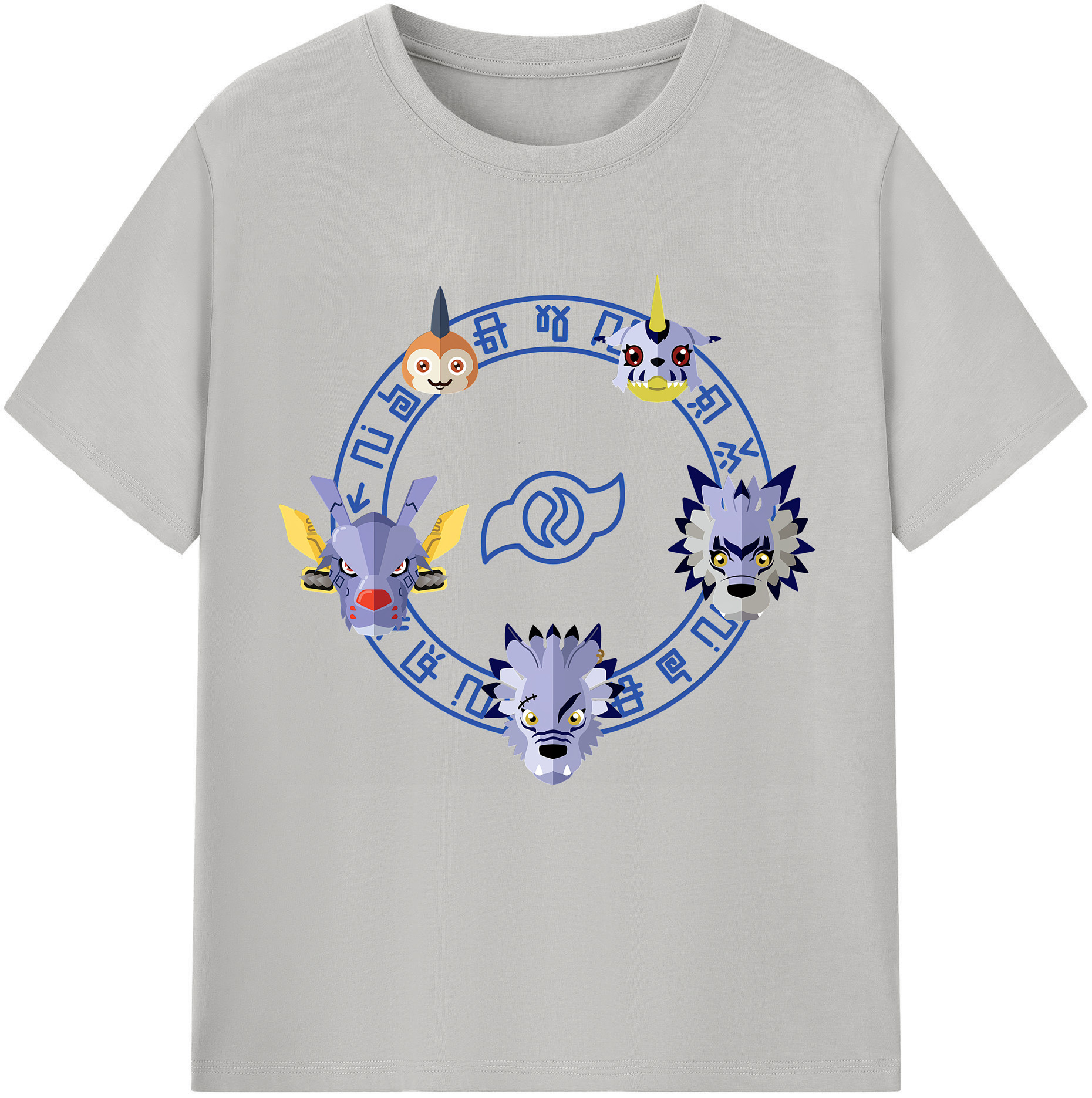 （画像用） Digimon デジタルモンスター/デジモン 綿100％半袖Tシャツ（フロントプリント）