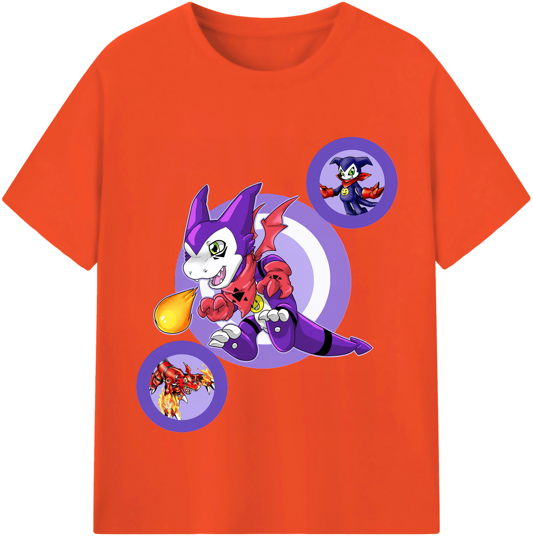（画像用） Digimon デジタルモンスター/デジモン 綿100％半袖Tシャツ（フロントプリント）
