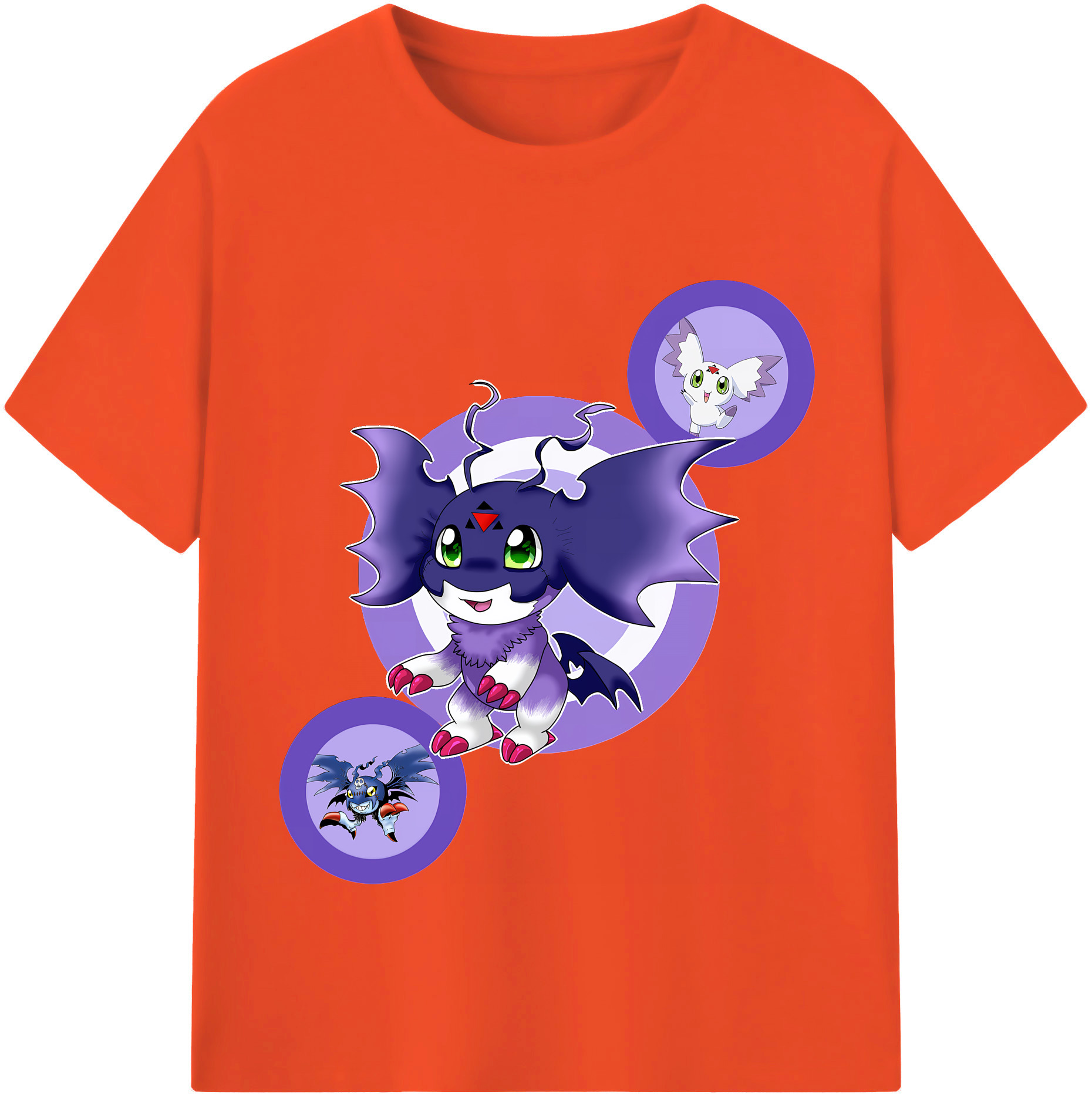（画像用） Digimon デジタルモンスター/デジモン 綿100％半袖Tシャツ（フロントプリント）