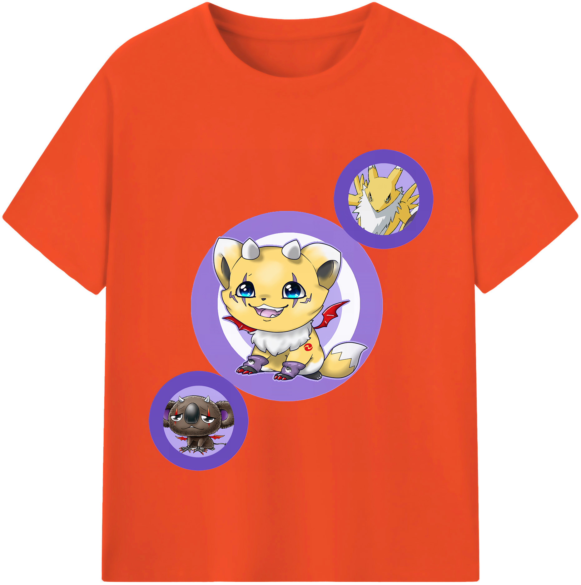 （画像用） Digimon デジタルモンスター/デジモン 綿100％半袖Tシャツ（フロントプリント）