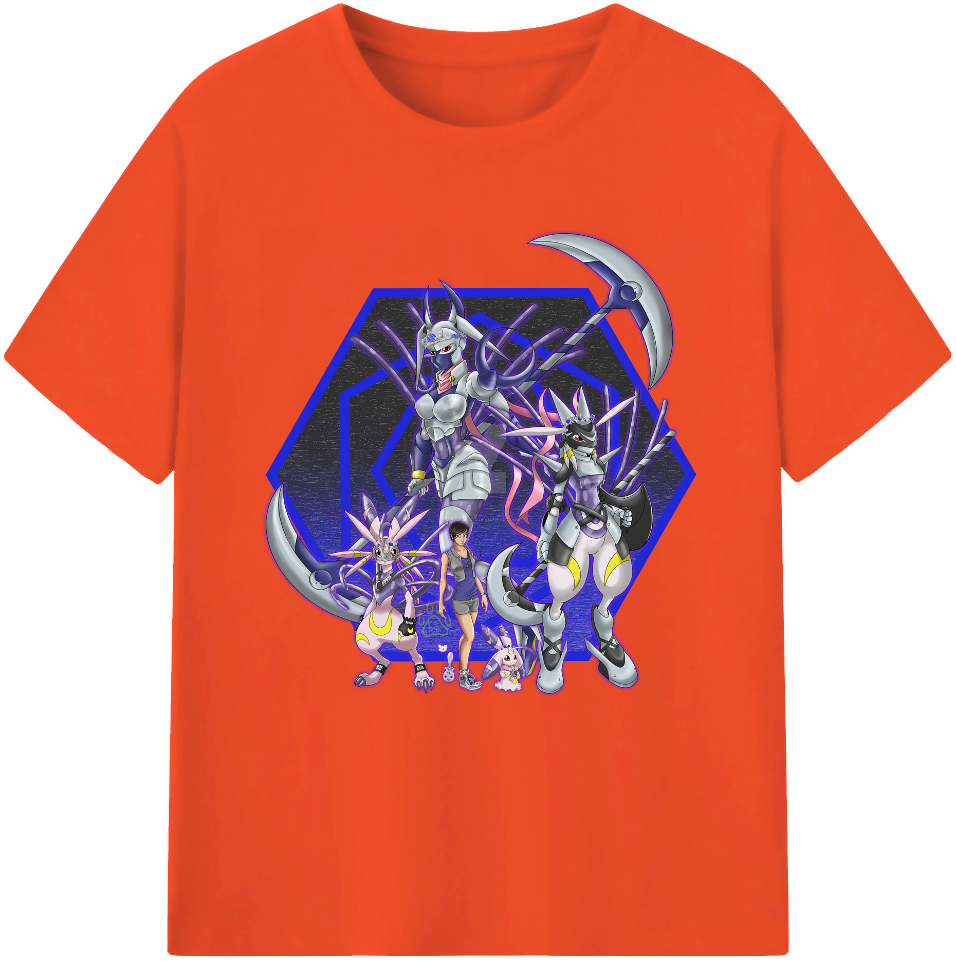 （画像用） Digimon デジタルモンスター/デジモン 綿100％半袖Tシャツ（フロントプリント）