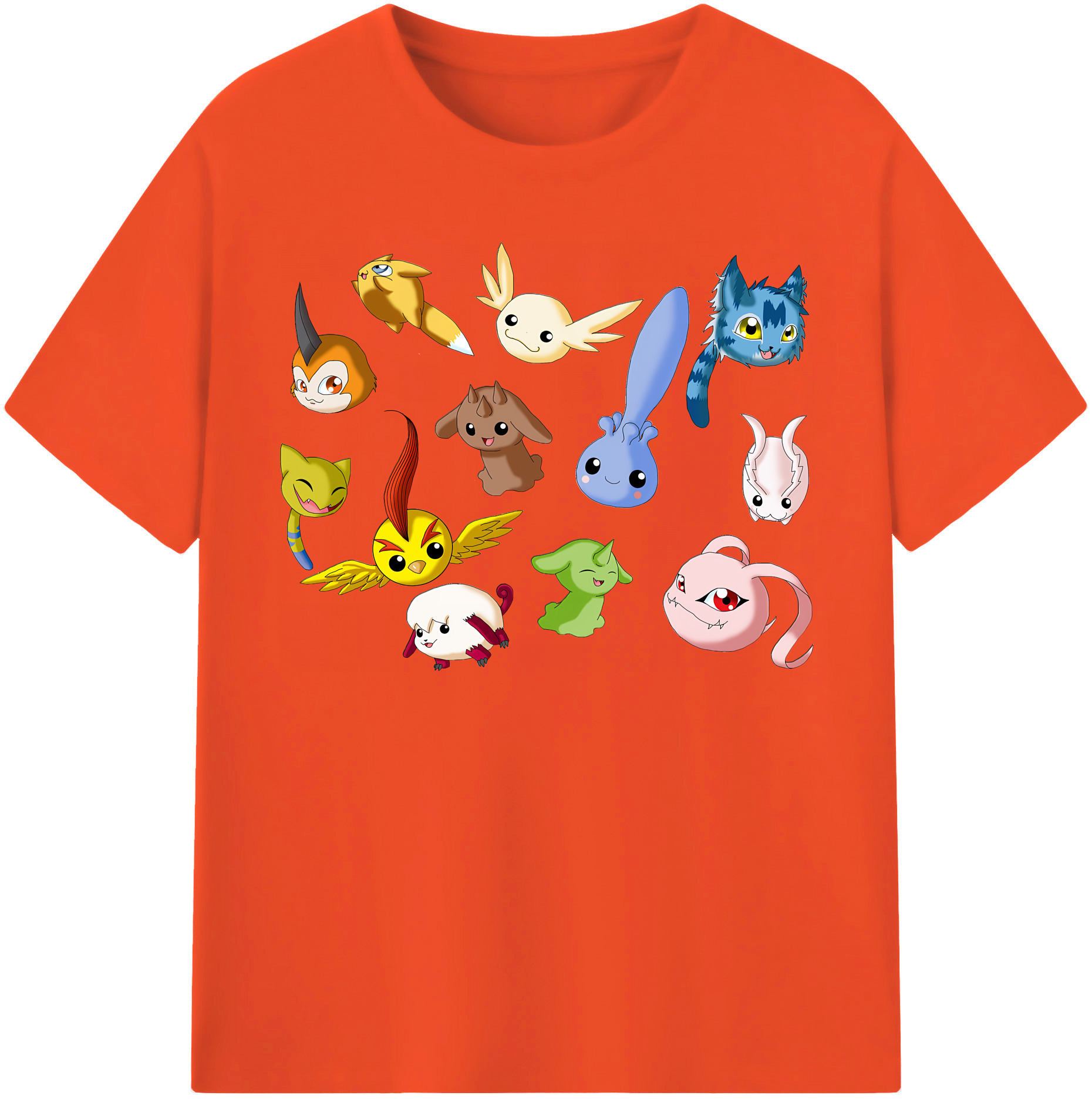 （画像用） Digimon デジタルモンスター/デジモン 綿100％半袖Tシャツ（フロントプリント）