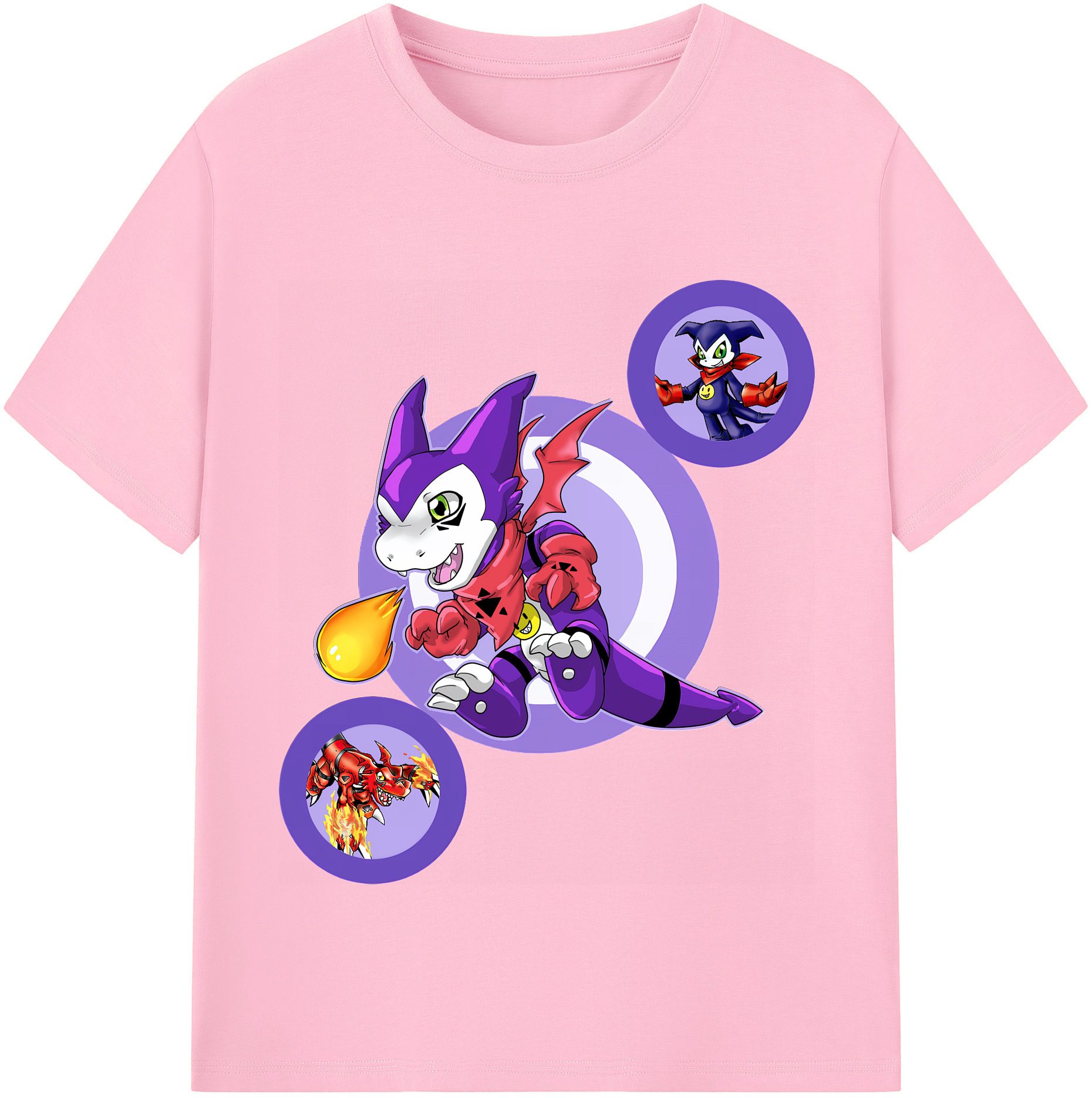 （画像用） Digimon デジタルモンスター/デジモン 綿100％半袖Tシャツ（フロントプリント）