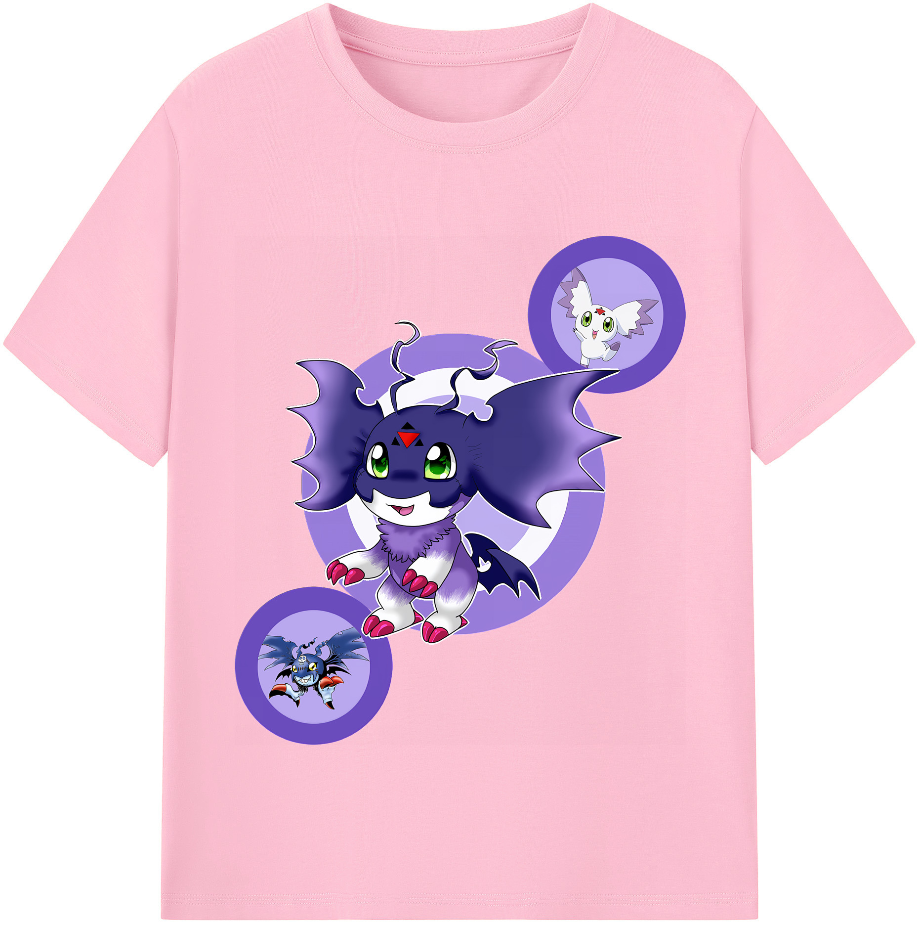 （画像用） Digimon デジタルモンスター/デジモン 綿100％半袖Tシャツ（フロントプリント）