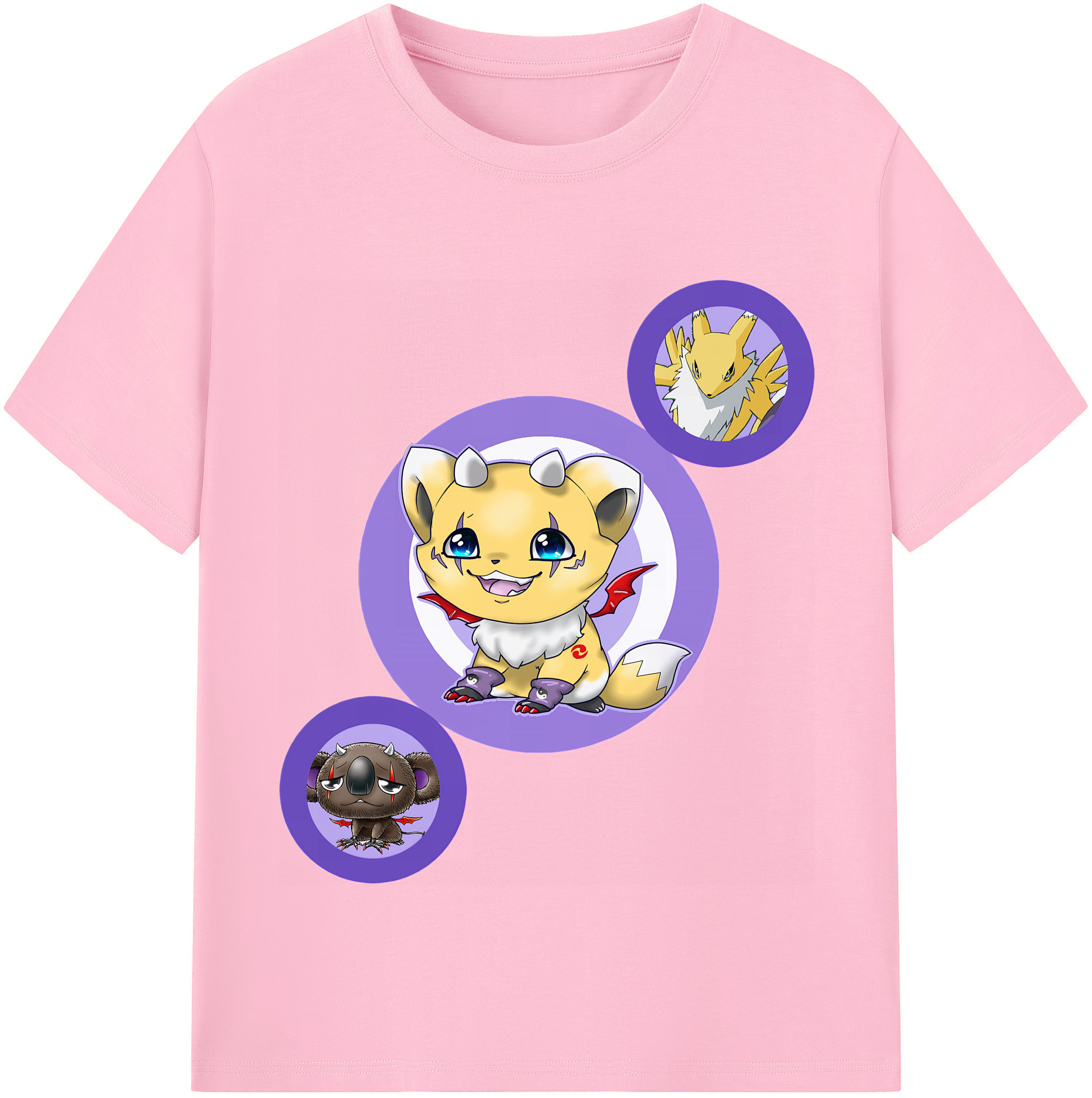 （画像用） Digimon デジタルモンスター/デジモン 綿100％半袖Tシャツ（フロントプリント）